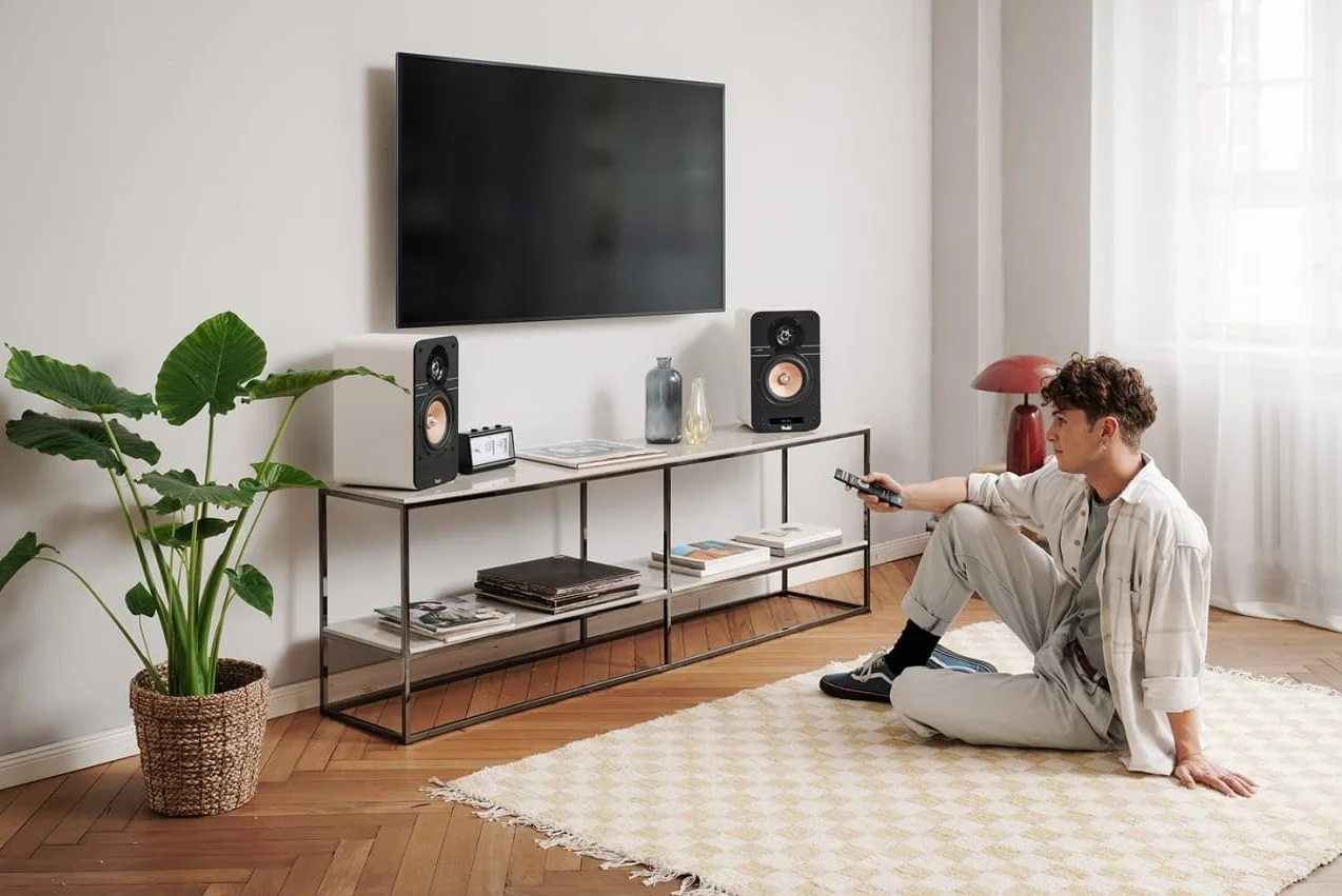 Teufel ULTIMA 25 AKTIV Club Edition 2.1 system dźwiękowy z bezprzewodowym subwooferem - aktywne głośniki regałowe z Bluetooth i zintegrowanym odbiornikiem AV, Dolby Audio, DAB+, HDMI ARC CEC, Touch