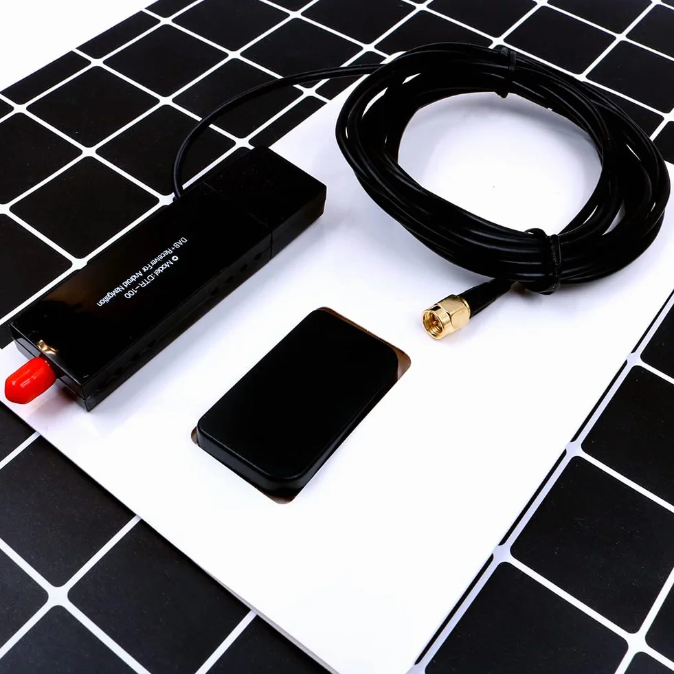 DollaTek Odbiornik radiowy DAB w antenie samochodowej adapter cyfrowy DAB + tuner box audio USB wzmocniona antena klamra dekodowanie odbioru radia dla Androida