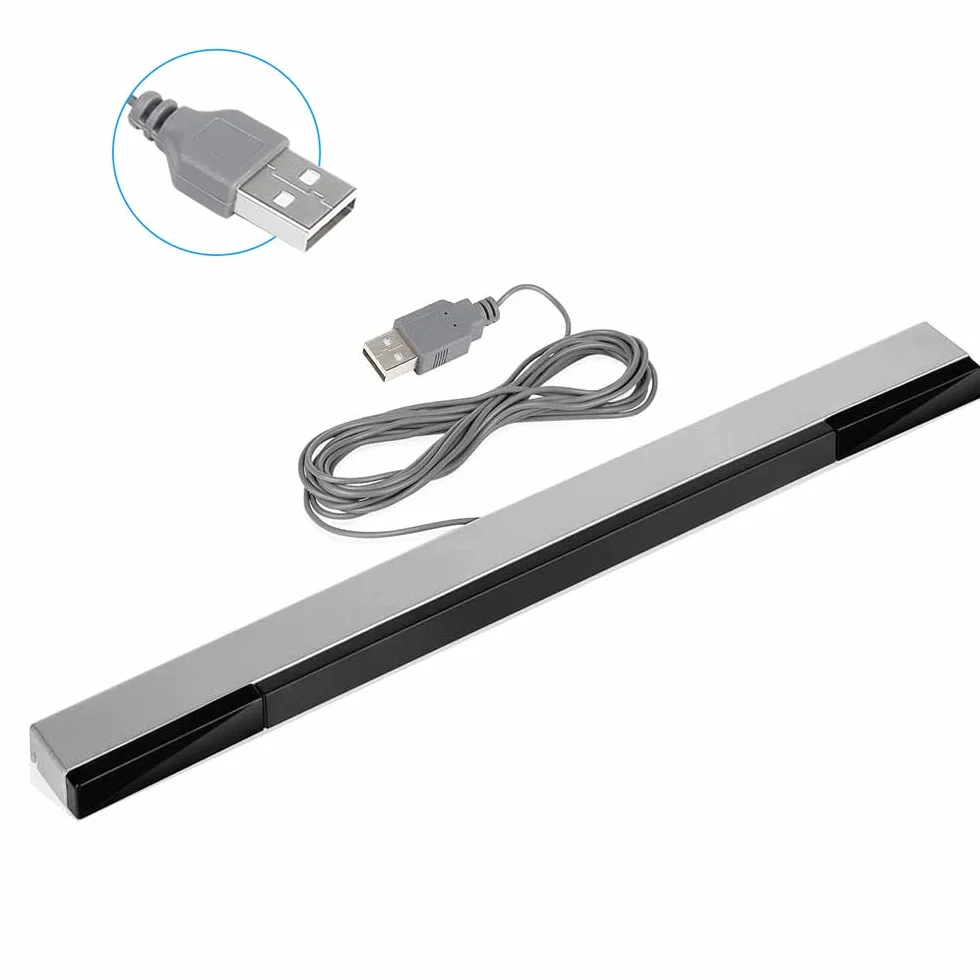 Czujnik Podczerwieni USB Odbiornik Sygnału Ruchu ze Stabilną Podstawą Kompatybilny z Wii/Wii U Konsolami