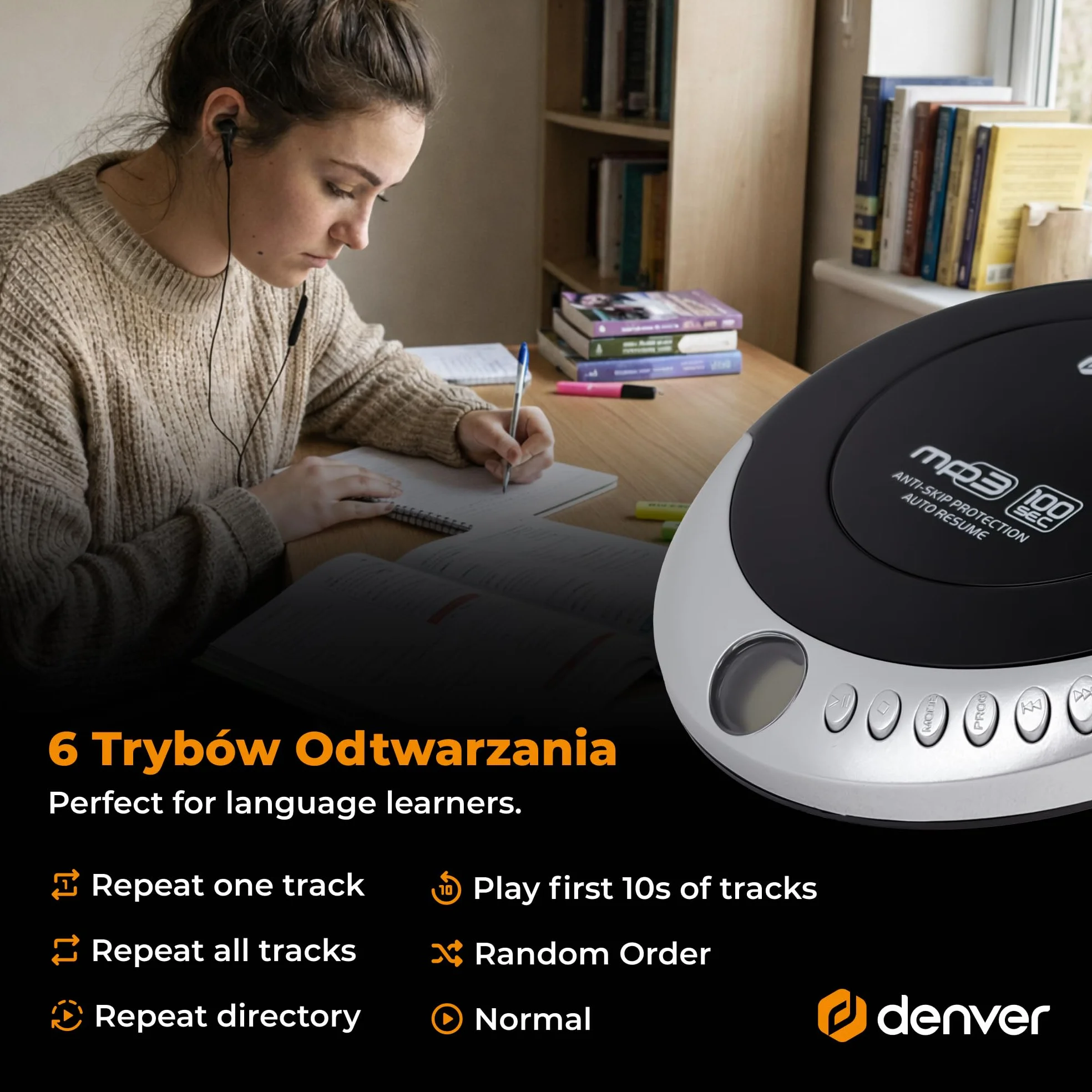 Denver DMP-391 czarny