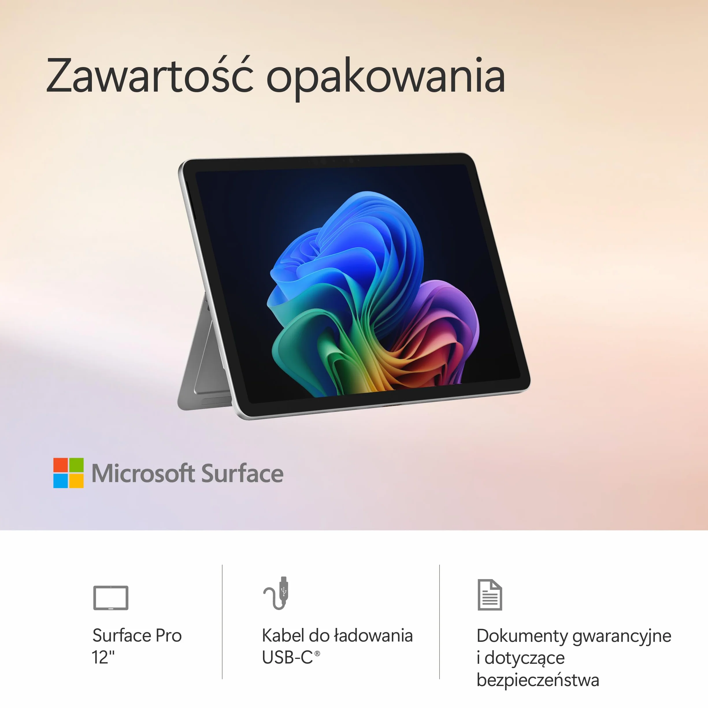 Microsoft Surface Pro | Copilot+ PC | 12-calowy ekran dotykowy LCD | Snapdragon® X Plus | 16 GB pamięci RAM | 512 GB SSD | Najnowszy model, 1. edycja | Platyna
