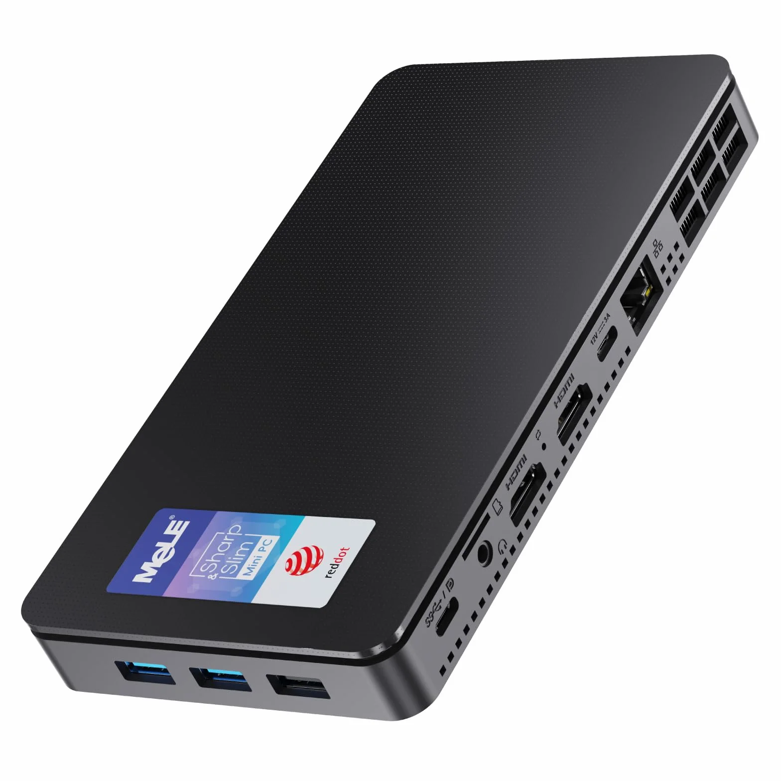 MeLE Mini PC Overclock4C, Core i3 N300 16GB 512GB Storage, Reddot Winner | HDMI Display PCIE 3.0X4, USB-C PD3.0 & Video Output | Micro Desktop Computer for Home, Office, Industrial & Education