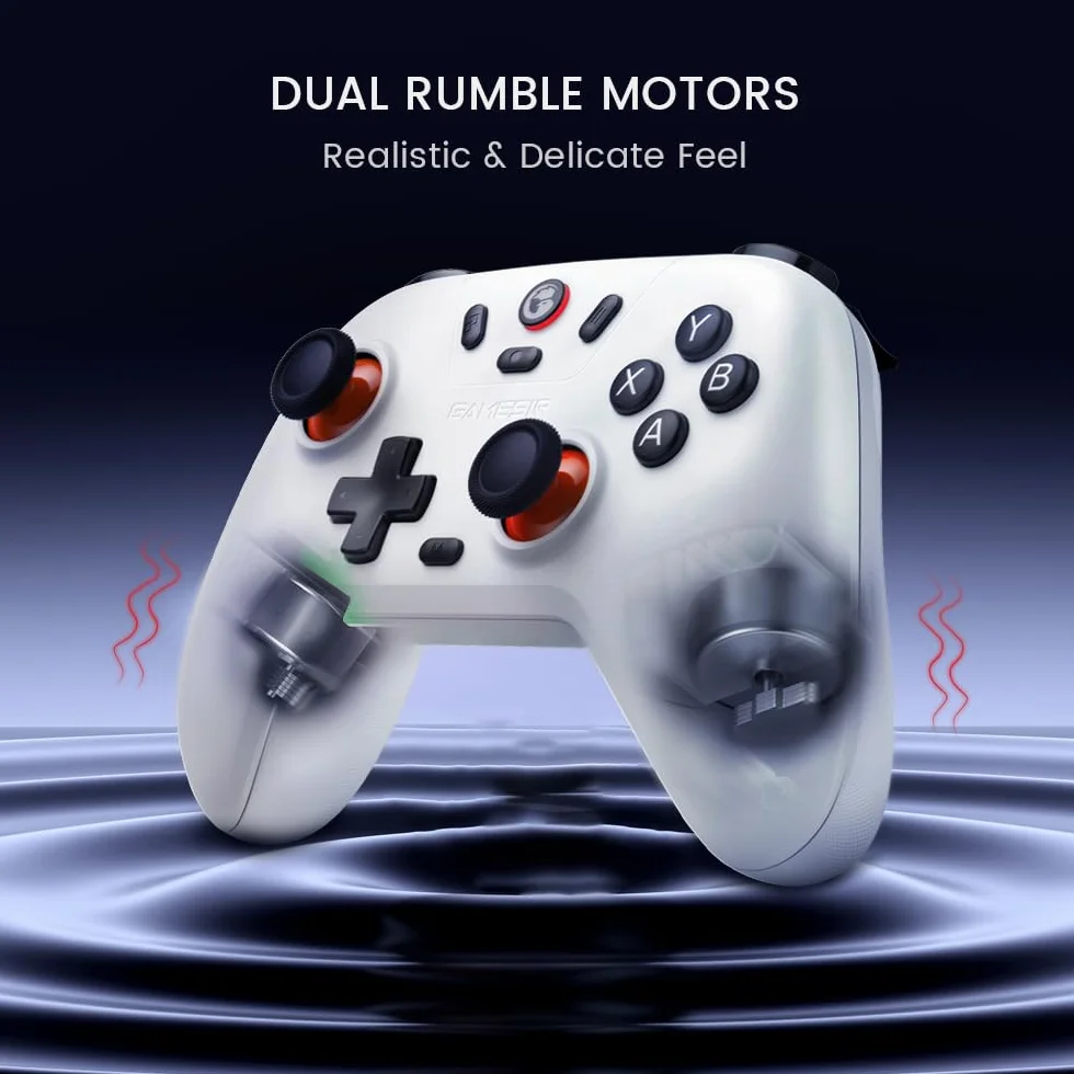 GameSir Nova Lite Wireless Controller – 2.4G & Bluetooth Gamepad for Windows PC, iPhone, Android, Switch & Steam Deck – Hall Effect Triggers, Turbo Function, Rumble Vibration (Ash Gray)