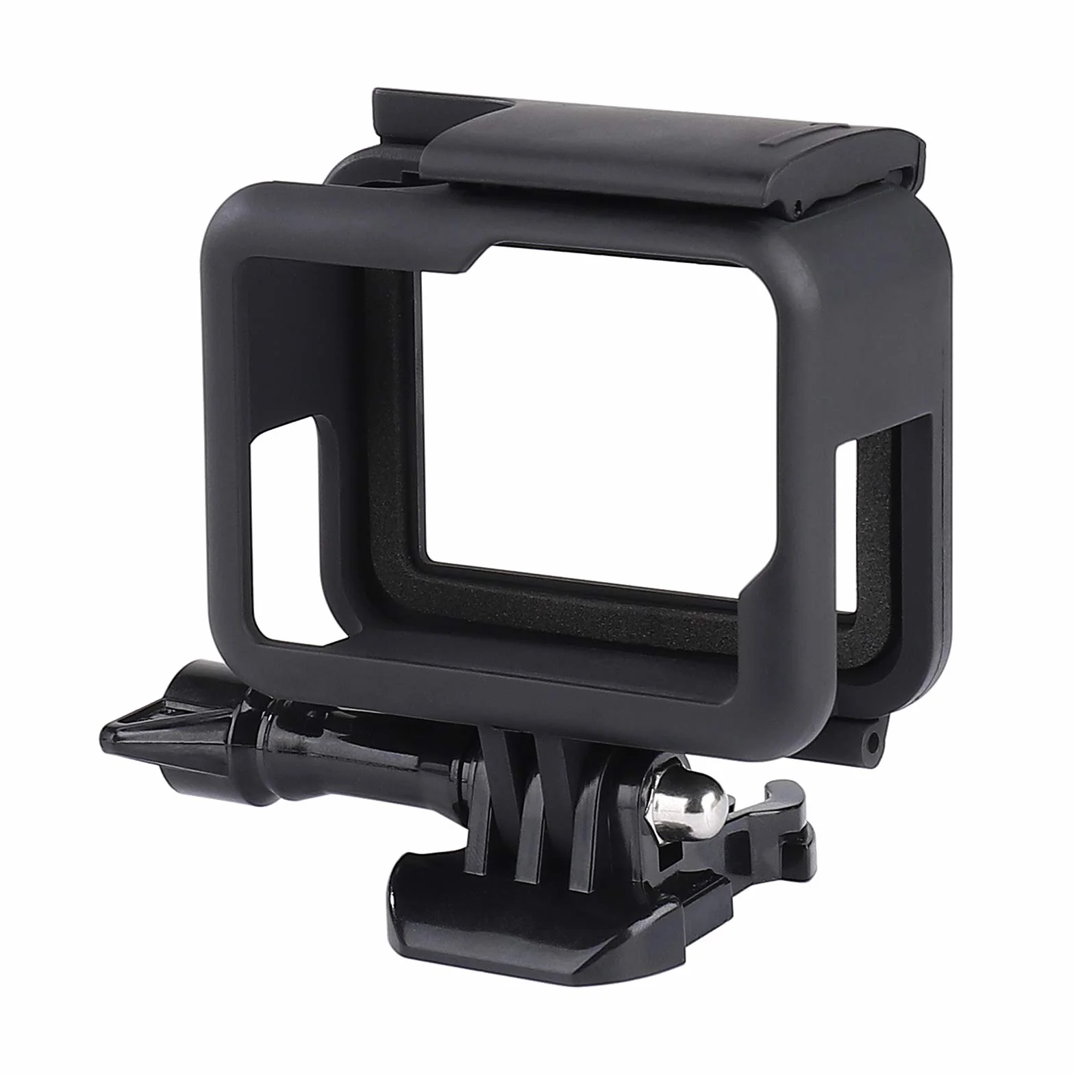 Ramka ochronna kompatybilna z GoPro Hero7/(2018)/6/5 Krawężnik z wyjmowanym mobilnym gniazdem i śrubami czarna