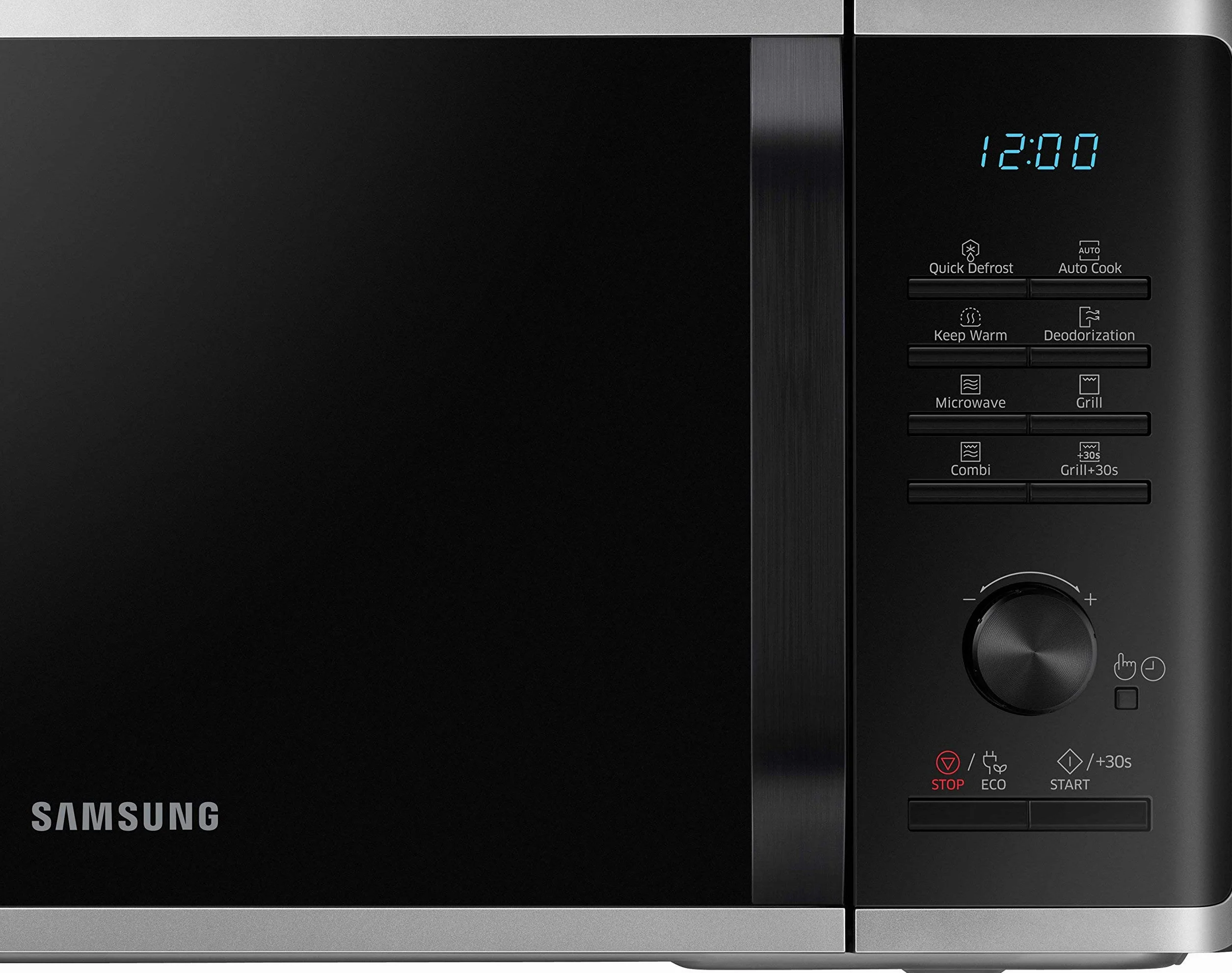 Samsung MG2AK3515AS/EG kuchenka mikrofalowa z grillem, 800 W, 23 komora gotowania, szerokość 48,9 cm, Quick Defrost, 27 programów automatycznych, kolor srebrny
