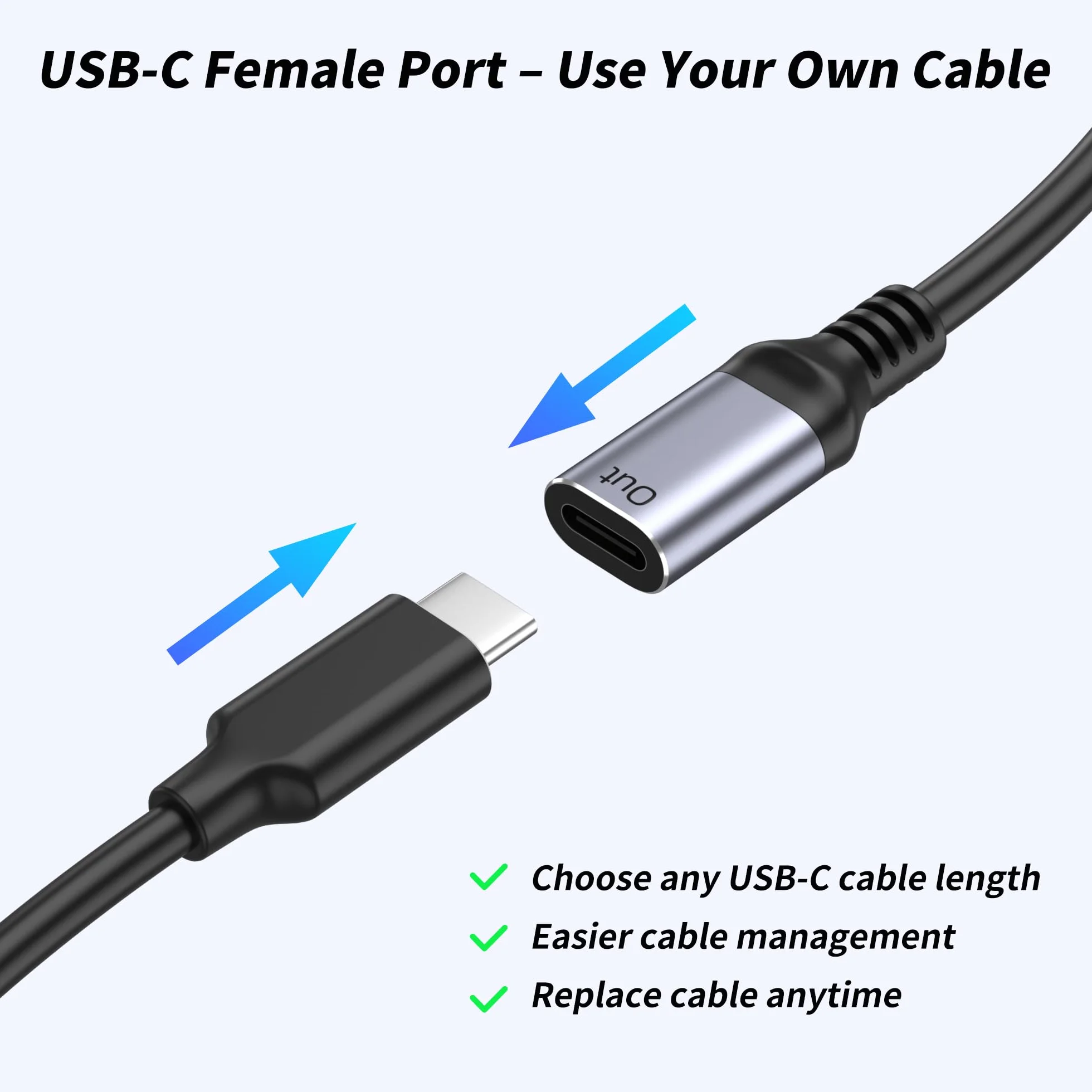 Adapter HDMI na USB-C (żeńskie) 4K@60Hz – Konwerter ze źródła HDMI na monitor USB-C i okulary AR, kompatybilny z Viture, Xreal, RayNeo, Rokid; do PS5, Xbox, Switch oraz stacji dokującej Steam Deck.
