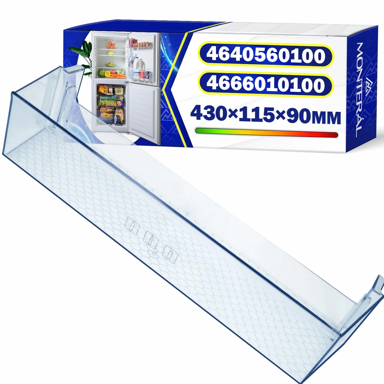 Półka na drzwi do lodówki Beko 430x115x90 mm oryginalna 10 lat MONTERAL