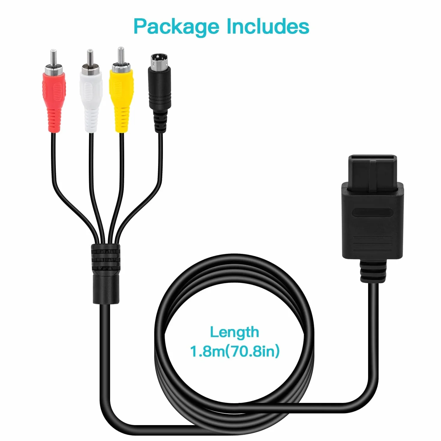 Gam3Gear S Video Kabel AV Wideo Kabel Audio dla Nintendo SNES N64 Gamecube PAL