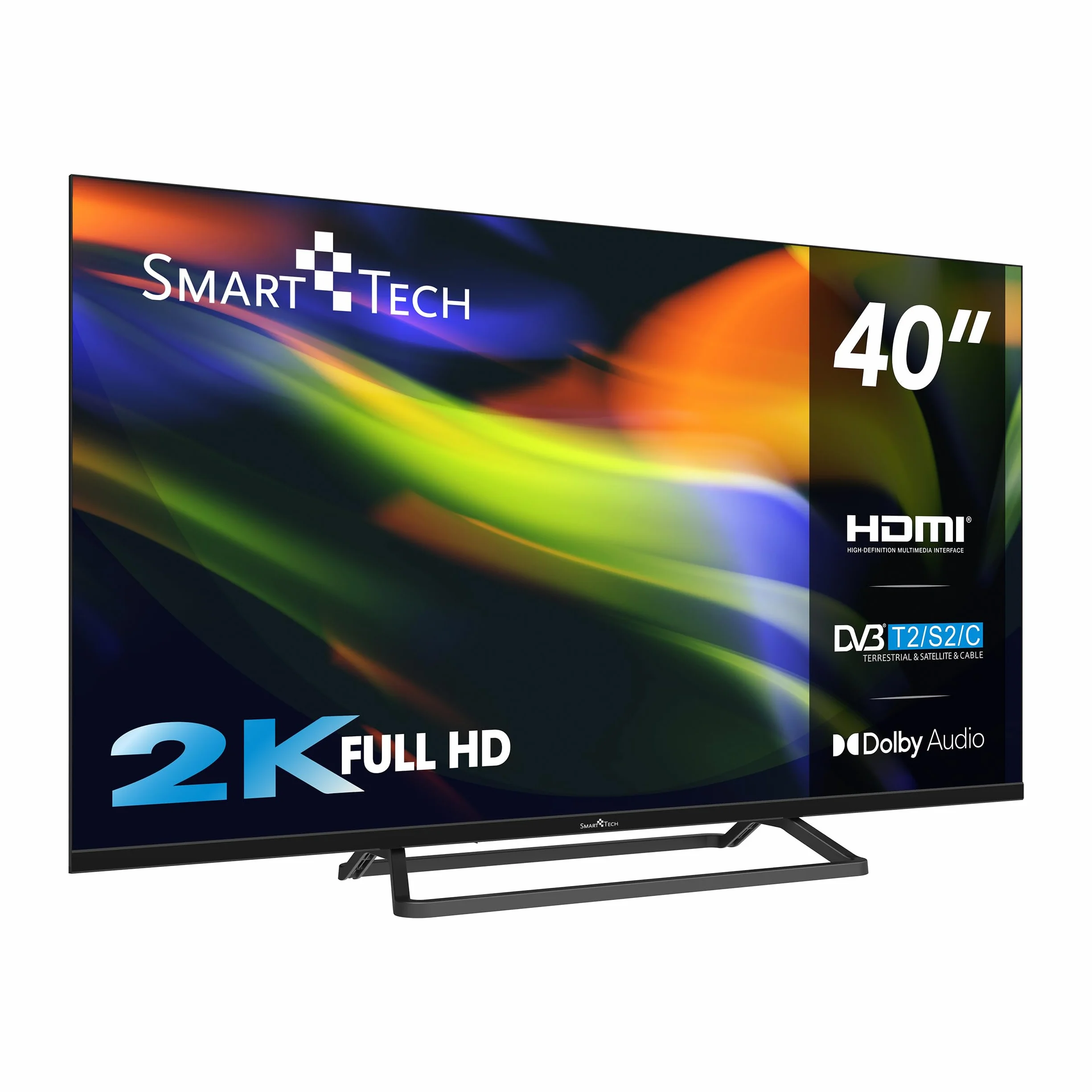 Smart Tech 40FN01V3 Full HD LED TV 40 cali (101 cm) potrójny tuner Dolby Audio H.265 3xHDMI, 2xUSB
