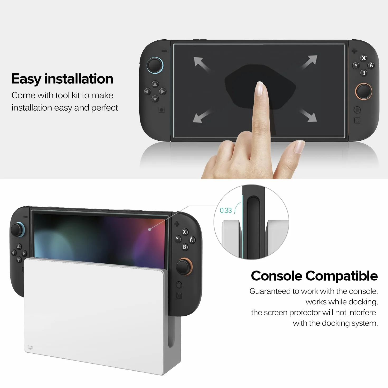 iVoler 4 szt. szkło hartowane do Nintendo Switch 2 (2025). Szybki montaż w 30s dzięki ramce pozycjonującej, twardość 9H, HD-Klar, odporne na zarysowania i bąbelki