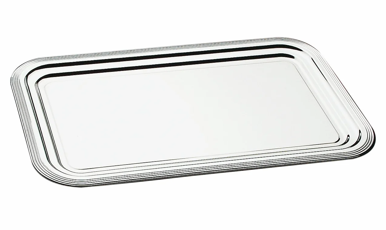 APS 399 CLASSIC metalowa taca imprezowa z rolowaną krawędzią, 41 x 31 cm