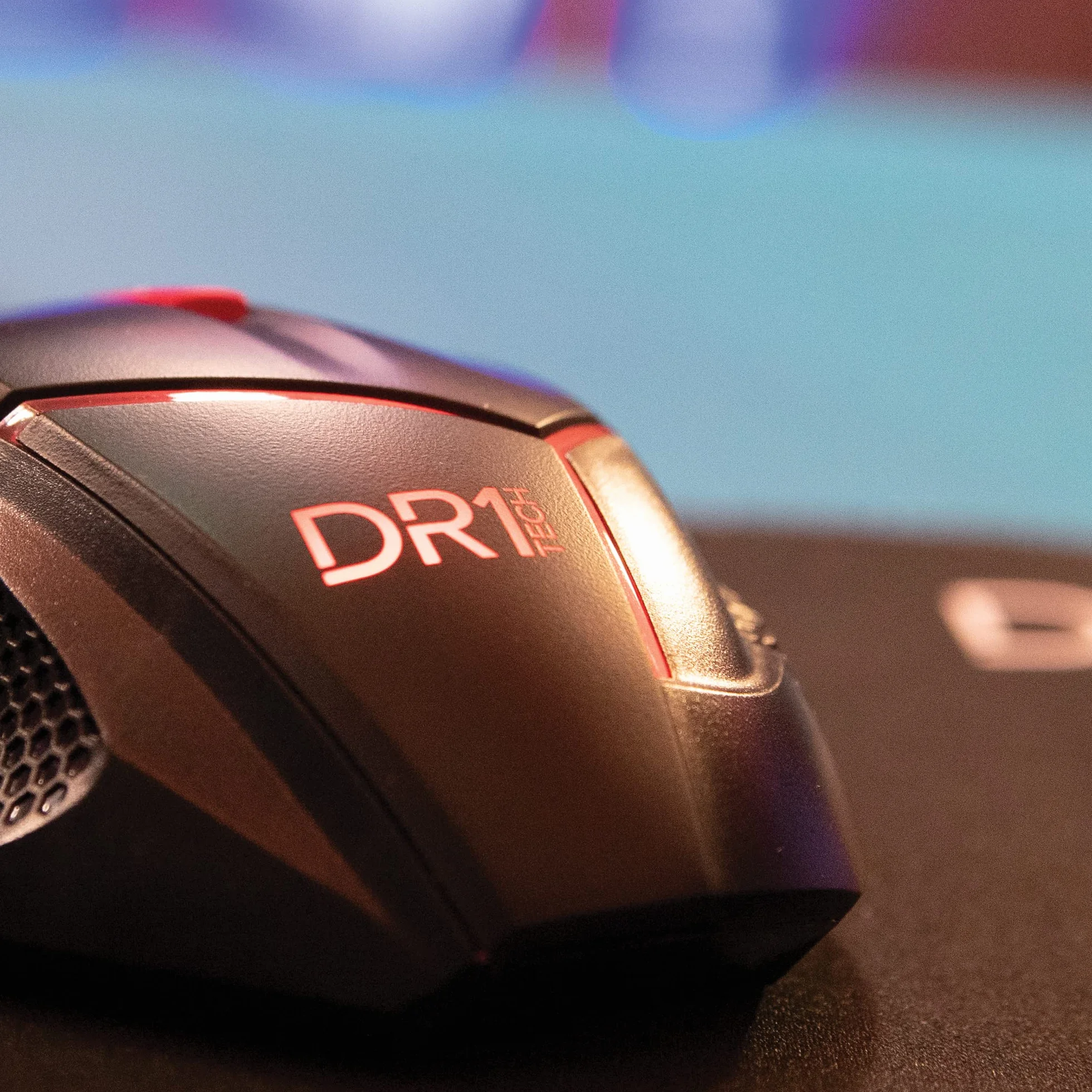 DR1TECH Hunter Profesjonalna Mysz Do Gier Z Odporną Tkaniną [5 Wymiennych Ciężarków + TRIPLE FIRE] - 9 Programowalnych Przycisków Do 4200 DPI - Ergonomiczna Mysz Do Gier Dla PC/PS4