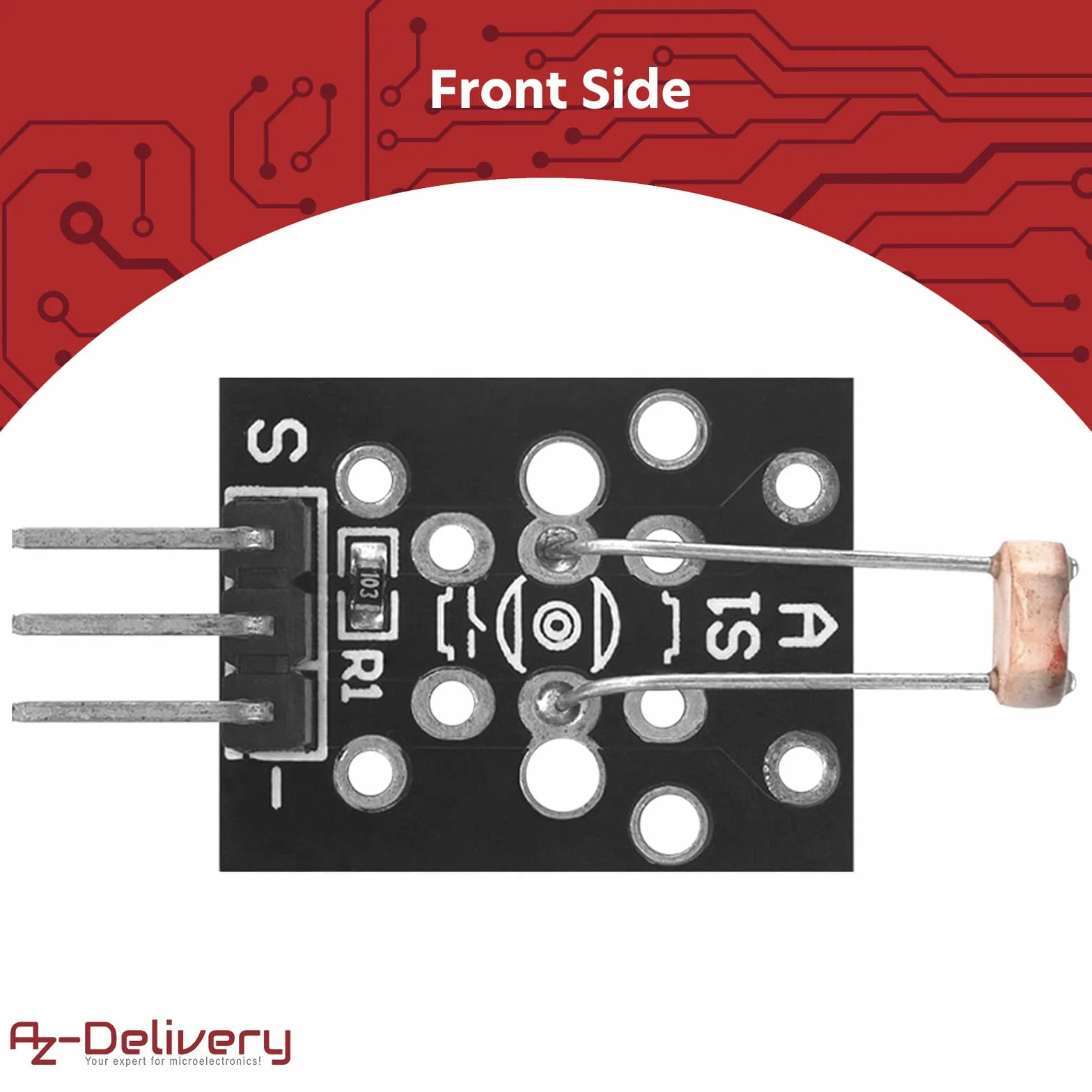 AZDelivery 3 x KY-018 Photo LDR Resistor Diode Photo Resistor czujnik kompatybilny z Arduino i Raspberry Pi, w tym eBook!