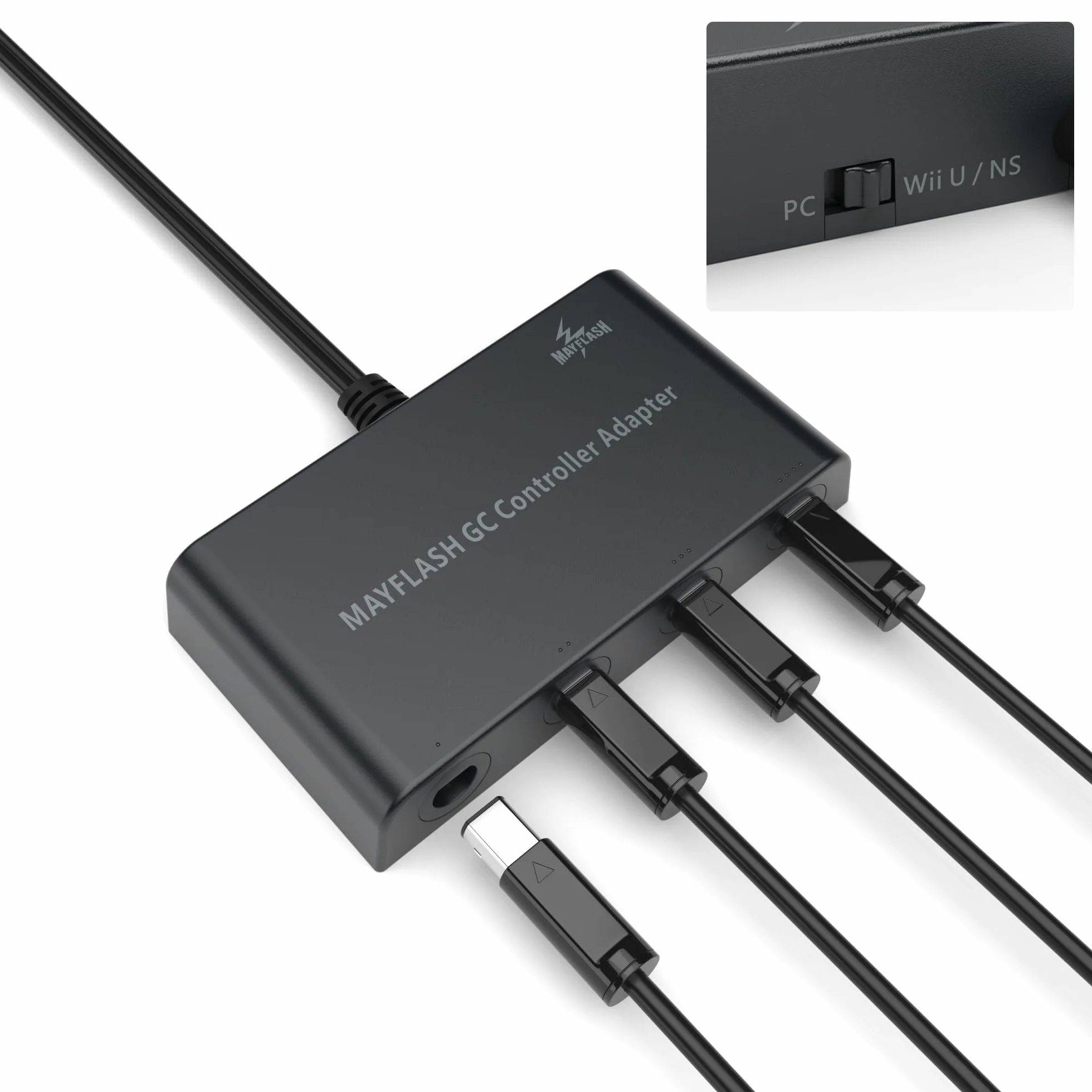 Gamecube adapter kontrolera do Nintendo Wii U i PC USB z 4 gniazdami