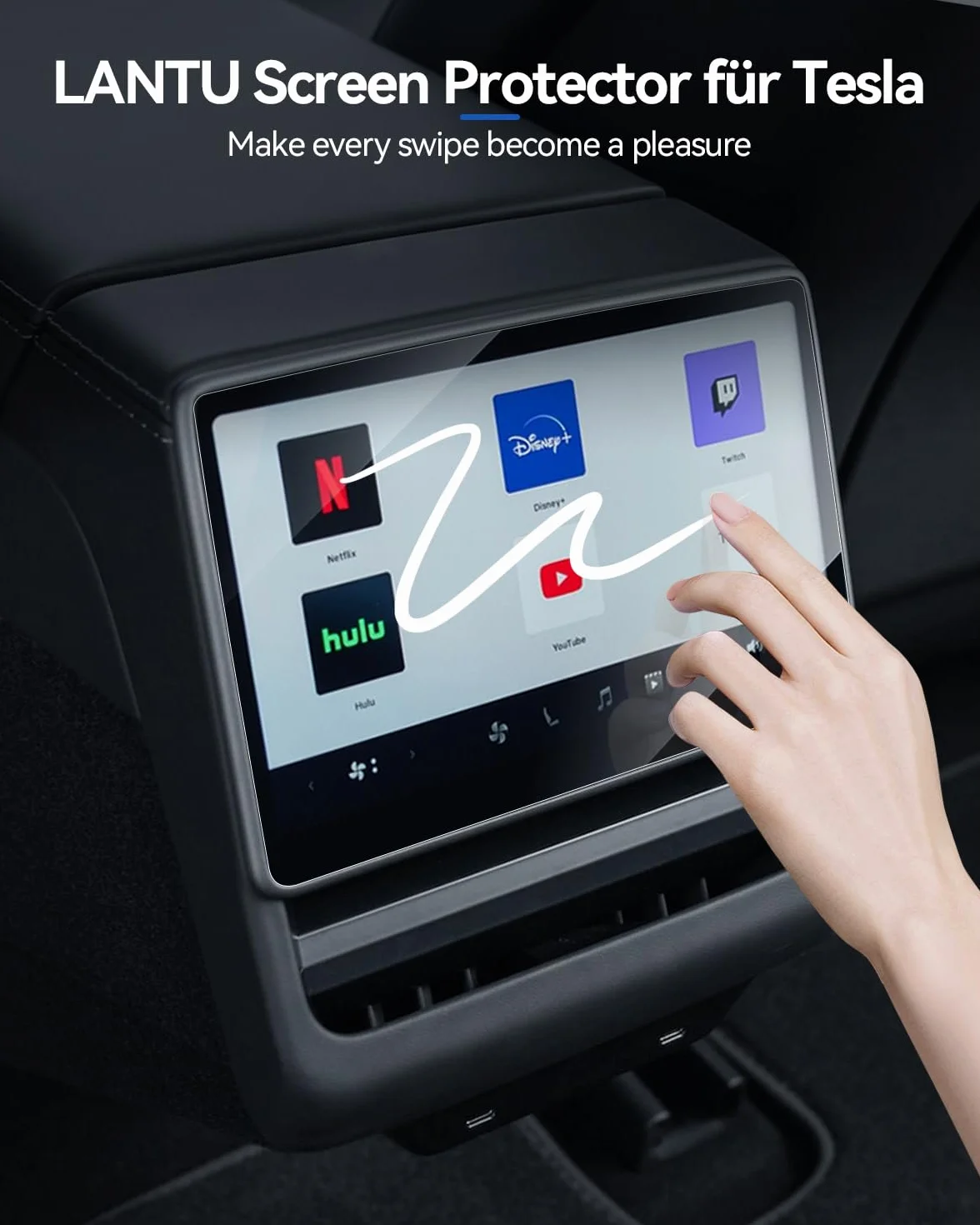 Folia Ochronna na Tylny Wyświetlacz do Tesla Model Y 2025 i Model 3 2024-2025, Szkło Hartowane 9H Antyodblaskowe i Odporne na Odciski Palców Tesla Juniper Highland Akcesoria