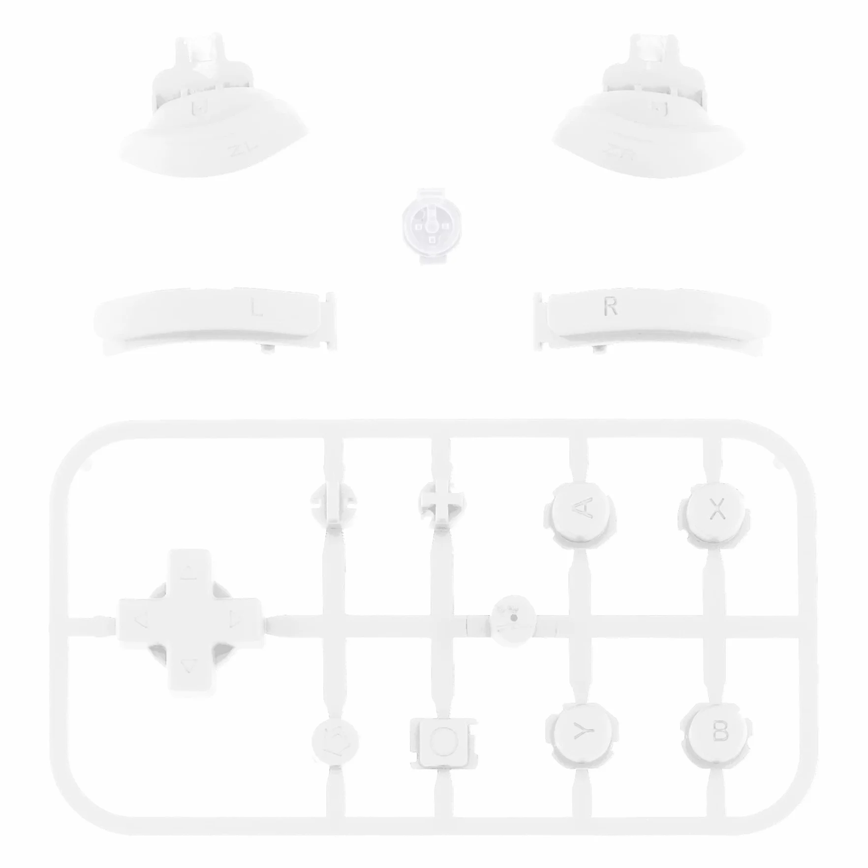eXtremeRate Bialy Wymiana ABXY Home Capture Plus Minus Keys Dpad L R ZL ZR Trigger dla Switch Lite, Pełny Zestaw Orzycisków Zestawy Naprawcze z Narzędziami dla Switch Lite