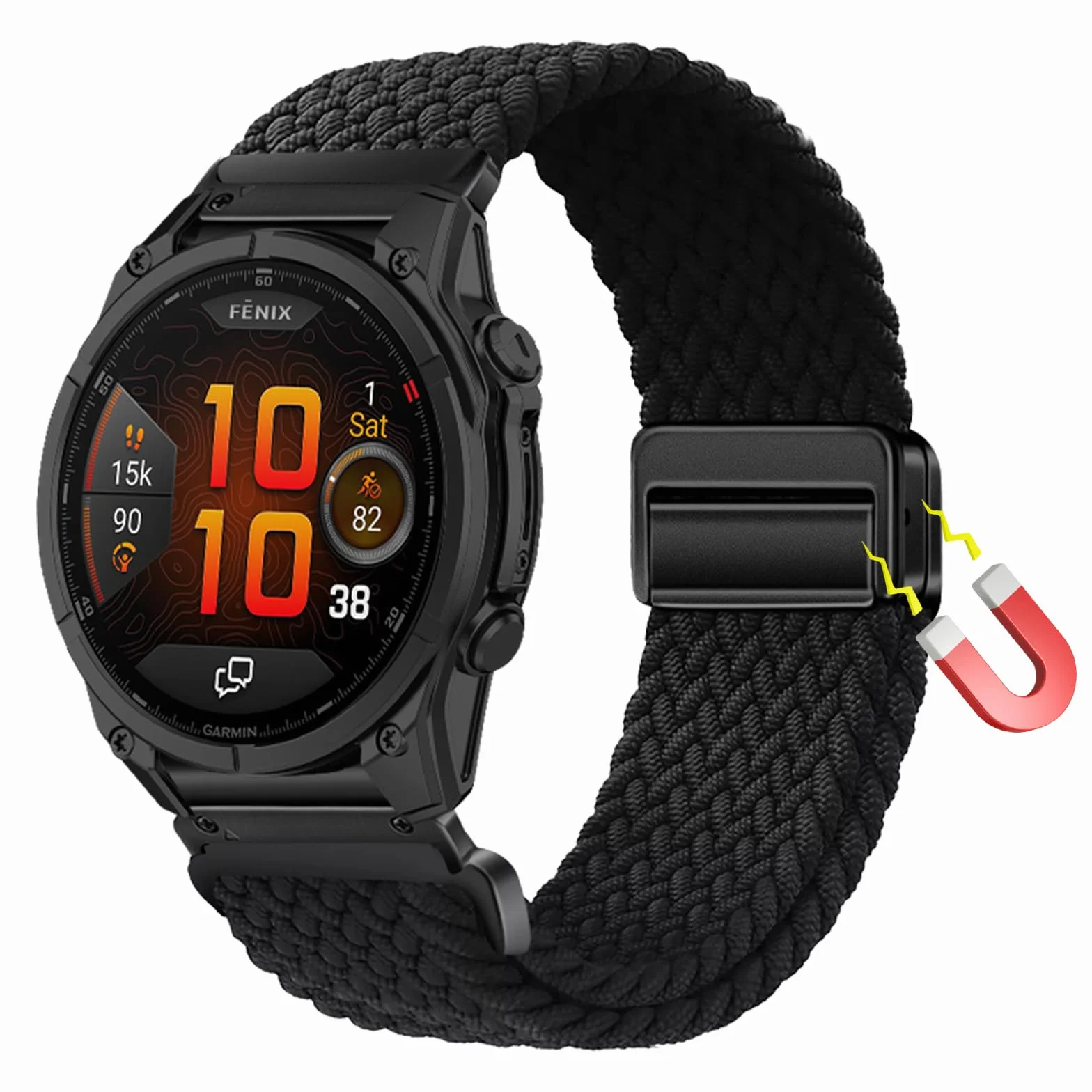 ZoRoll Pasek QuickFit 22 mm do zegarka Garmin Fenix 8 47 mm / 7 Pro / 7 / 6 Pro / 6, nylonowy pasek do zegarka z magnetycznym, wymienny pasek sportowy do Garmin Tactix 8 47 mm / Descent/ Forerunner