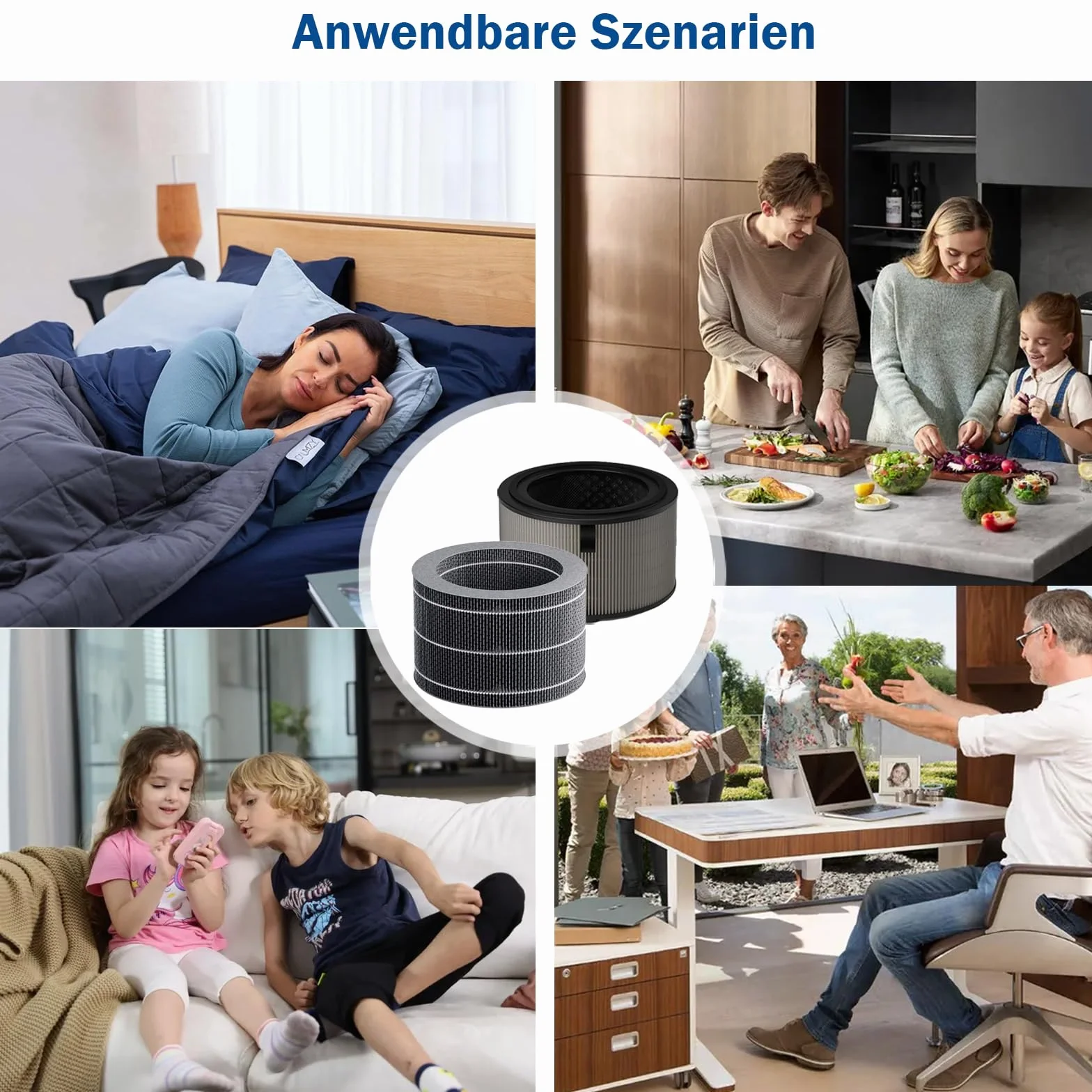 Zestaw filtrów zamiennych Philips 3400 Seria AC3420/10 AC3421/13 Filtr HEPA i nawilżający FY3400/30 FY3401/00