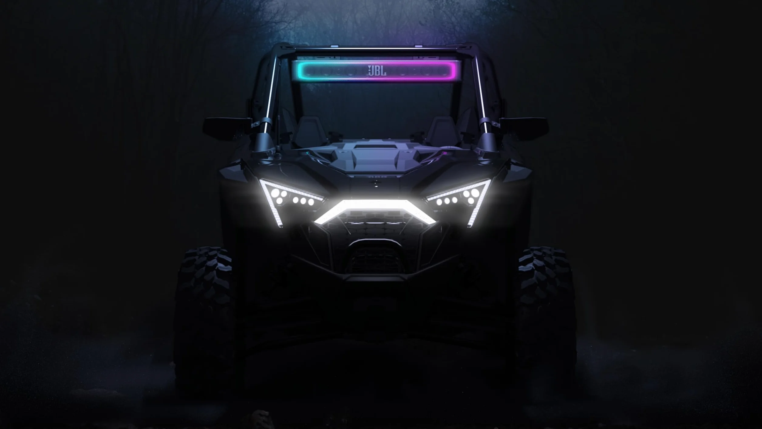 JBL RallyBar XL 35" uniwersalny soundbar Bluetooth do pojazdów i łodzi, z 14 głośnikami, wodoszczelny, wzmacniacz 300 W, oświetlenie LED, Pro Sound i innowacyjny uchwyt
