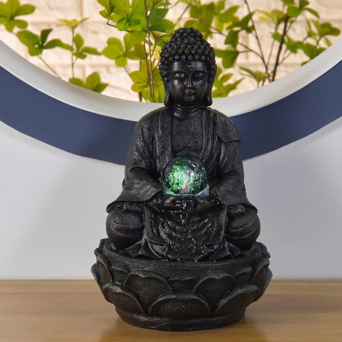 Fontanna wewnętrzna LED Budda Multicolor 20 cm