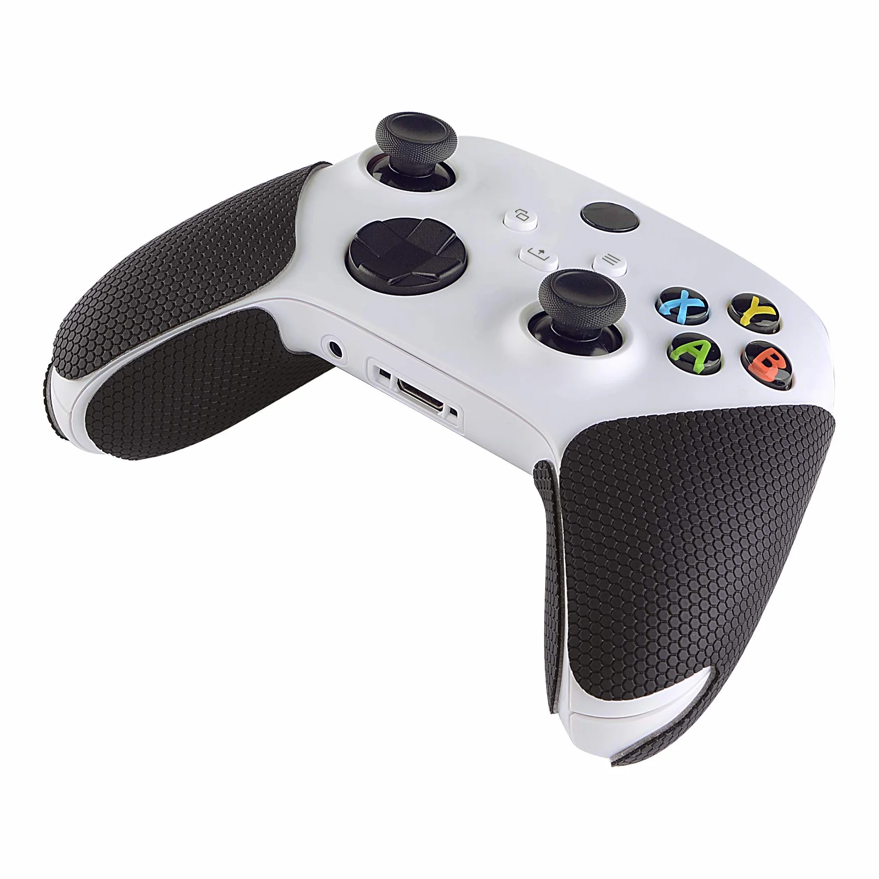 eXtremeRate PlayVital Antypoślizgowy pochłaniający pot uchwyt kontrolera do kontrolera Xbox Series X/S, profesjonalne, teksturowane, miękkie gumowe podkładki, uchwyty do kontrolera Xbox Series X/S