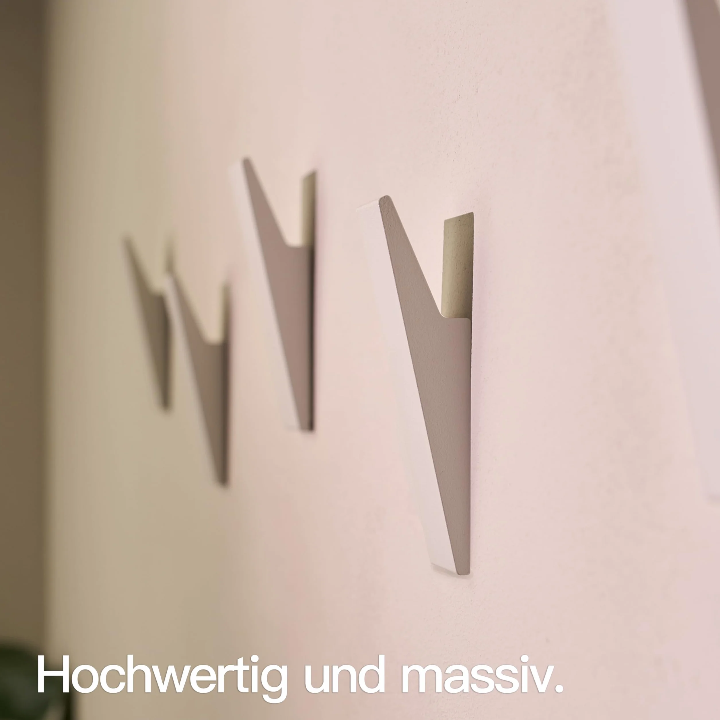 Designfabrik Hamburg Hak garderobiany – dekoracyjne haczyki ścienne na kurtki, szale, torby, plecaki, ręczniki i wiele więcej, zestaw 3 sztuk, szare posortowane (białe, 6 sztuk w zestawie)