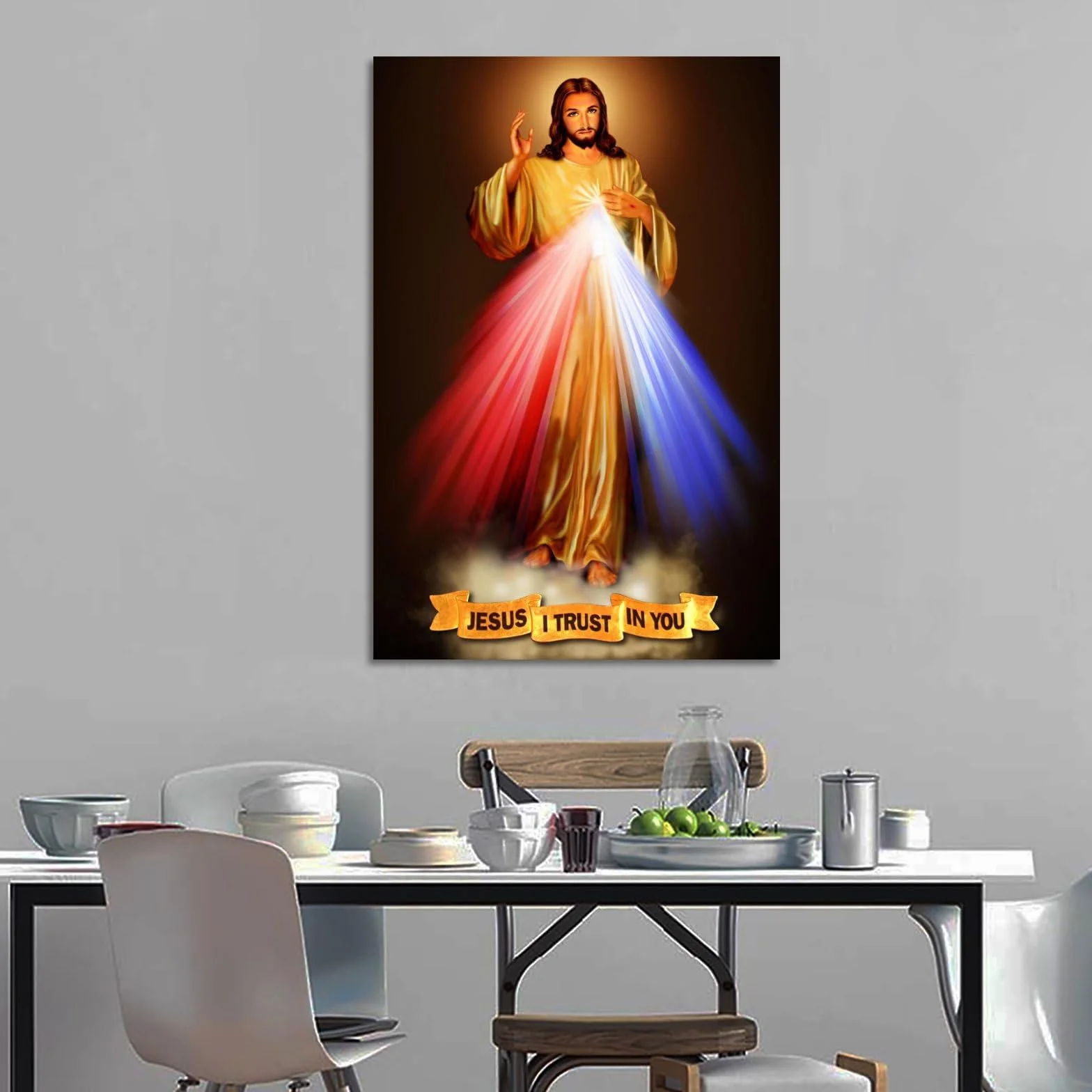 Plakat dekoracyjny Miłosierny Jezus obraz płótno 60 x 90 cm