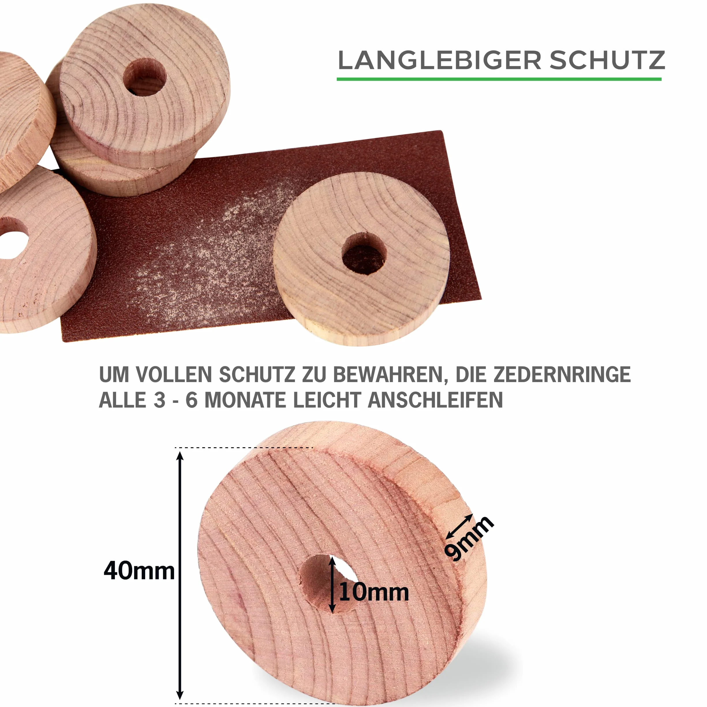 iQVita Naturalne krążki chroniące przed molami, 30 sztuk, z drewna cedrowego, w 100% produkt naturalny, do szafy na ubrania, biopułapka na mole, bez chemii