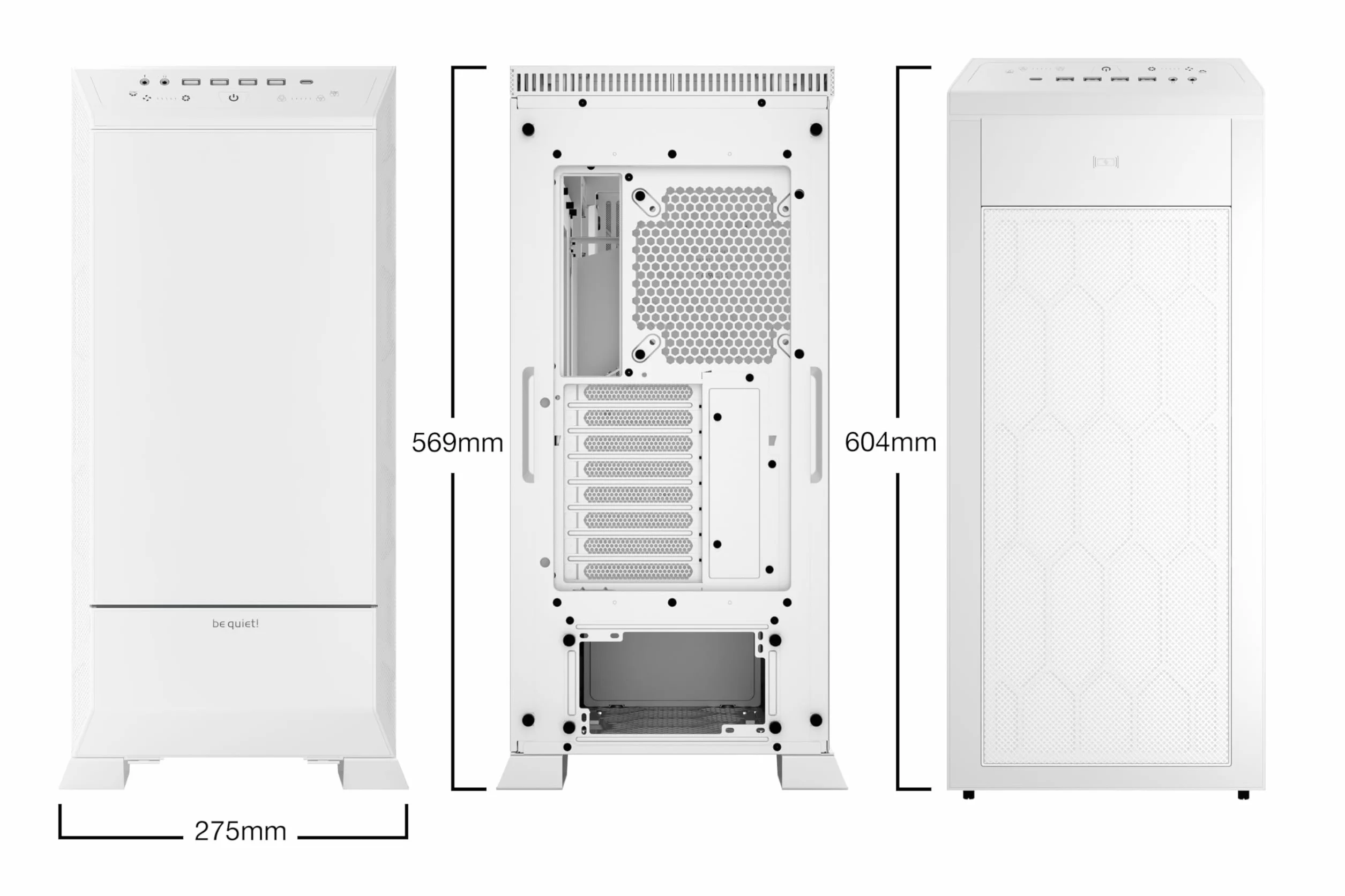PC- Case BeQuiet Dark Base Pro 901 - weiss biały