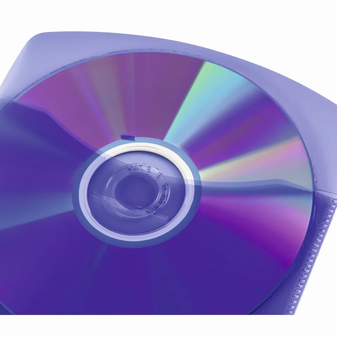 Hama Opakowania na płyty CD-ROM-/DVD-ROM (50 sztuk, PP, 12,7x12,7x0,03 cm) czerwony/fioletowy/niebieski/zielony/pomarańczowy