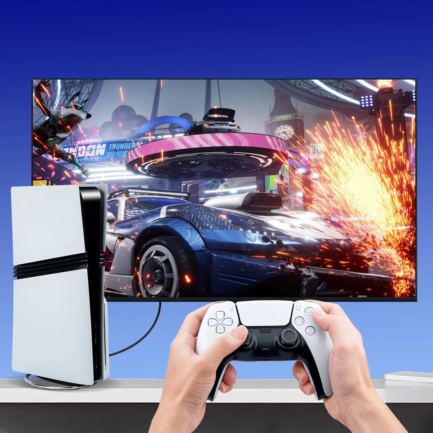 Stojak pionowy do konsol PS5/PS5 Pro/PS5 Slim, pionowa okrągła podstawa uniwersalna podstawka na biurko do wszystkich konsol P5 Disc i Digital Editions - srebrny