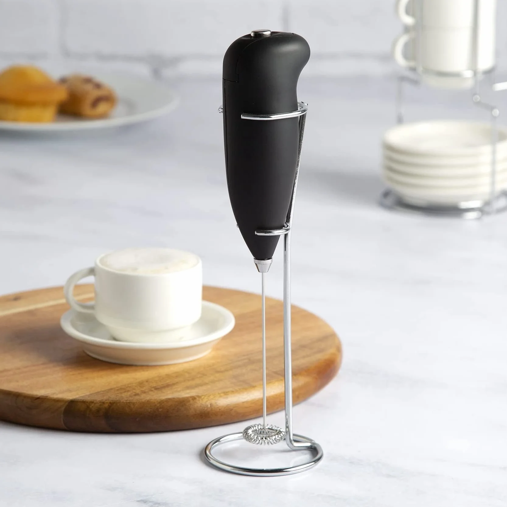 Spieniacz do mleka ręczny trzepaczka mini blender do kawy frappe matcha espresso