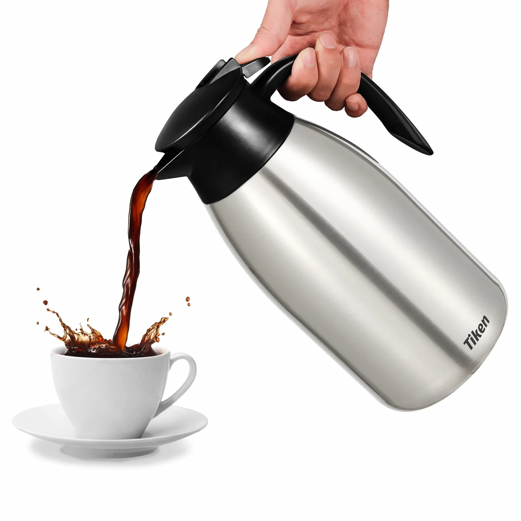 Tiken 2.5L Termiczny Dzbank do Kawy, Stal Nierdzewna, Karafka Termos