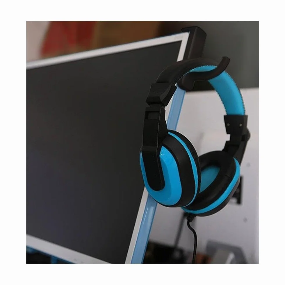 TECHLY 361728 Uchwyt na słuchawki Uniwersalny klej do monitorów i biurka Czarny (2 sztuk) Czarny