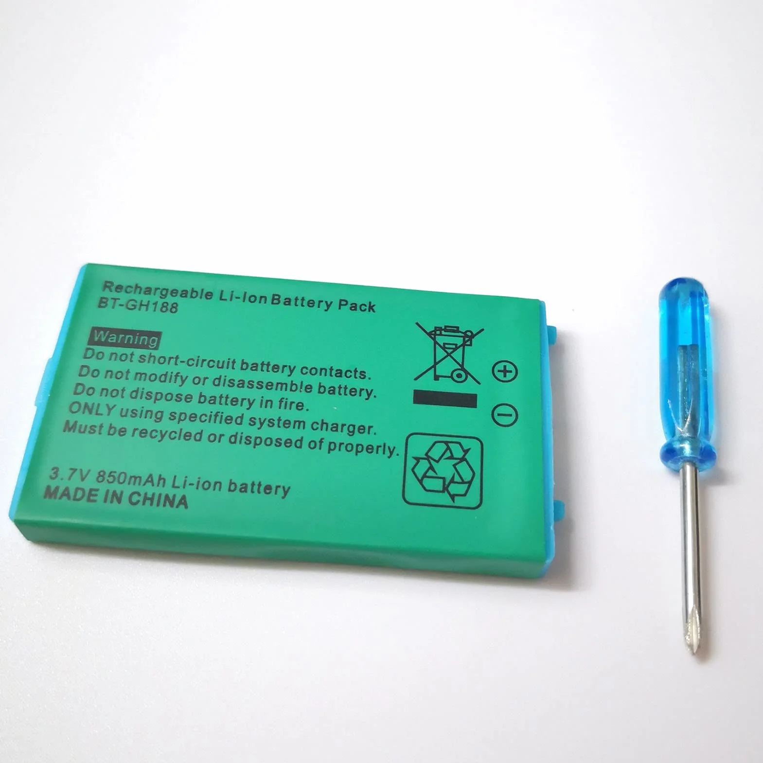 Wymiana akumulatora litowo-jonowego 3,7 V 850 mAh z wkrętakiem do GBA SP Game Boy Advance SP