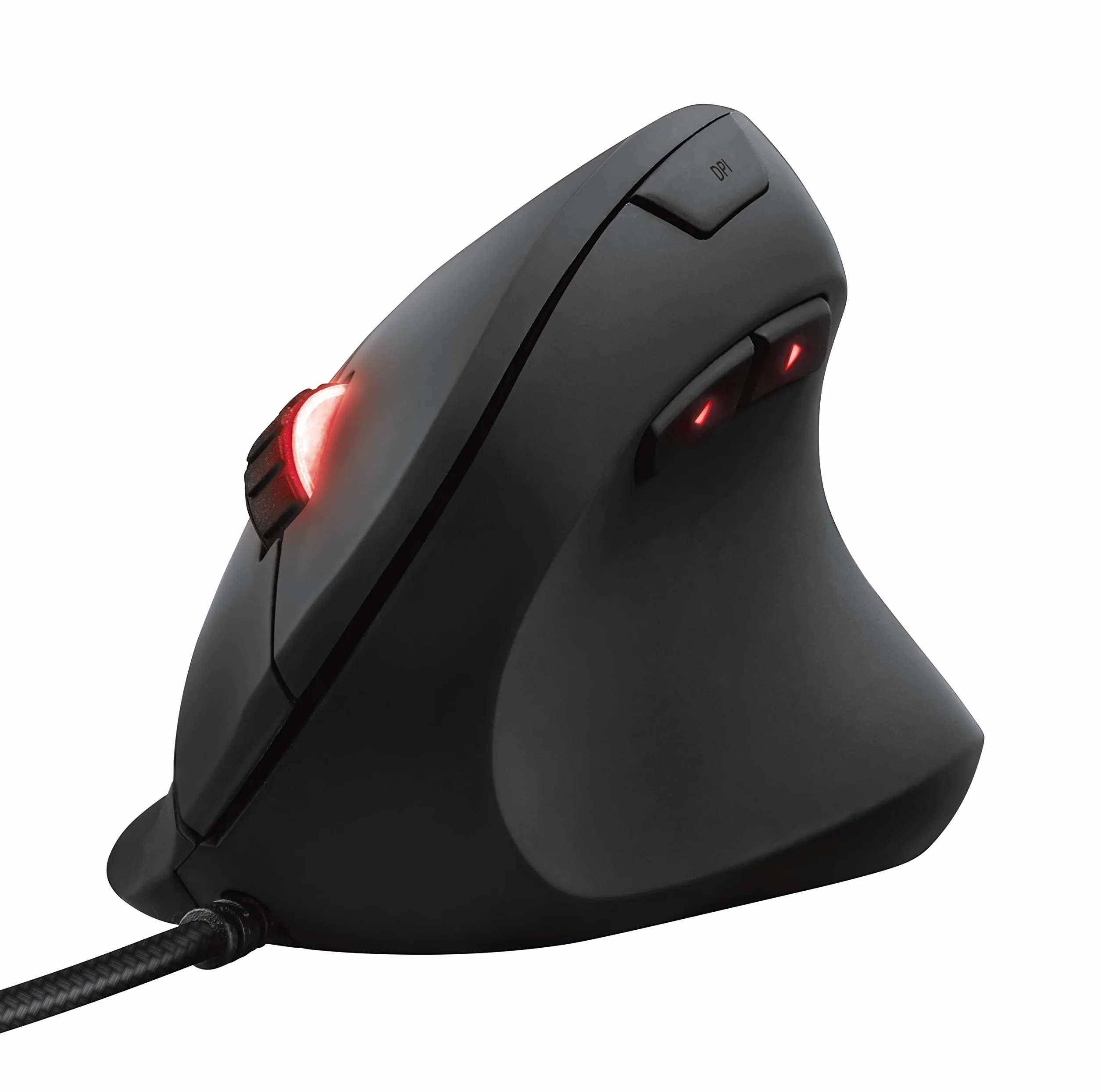 Trust Gaming GXT 144 Rexx Myszka Gamingowa, Ergonomiczna Mysz Pionowa dla Graczy, 250-10000 DPI, Podświetlenie LED, 6 Programowalnych Przycisków, Zaawansowane Oprogramowanie, Komputer, Laptop, PC