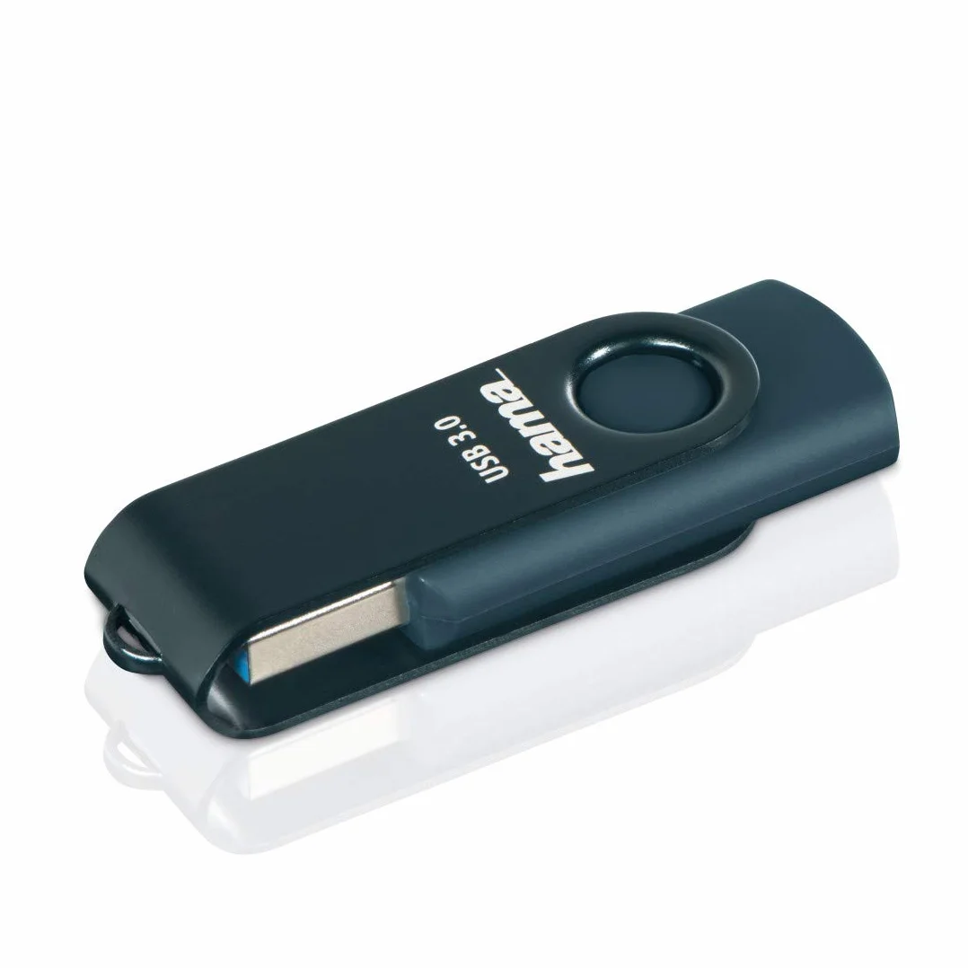Hama pendrive dysk USB A 3.0 (64 GB, 64GB, pamięć flash, 70 MB/s, metalowy, przenośny, zewnętrzny) niebieski
