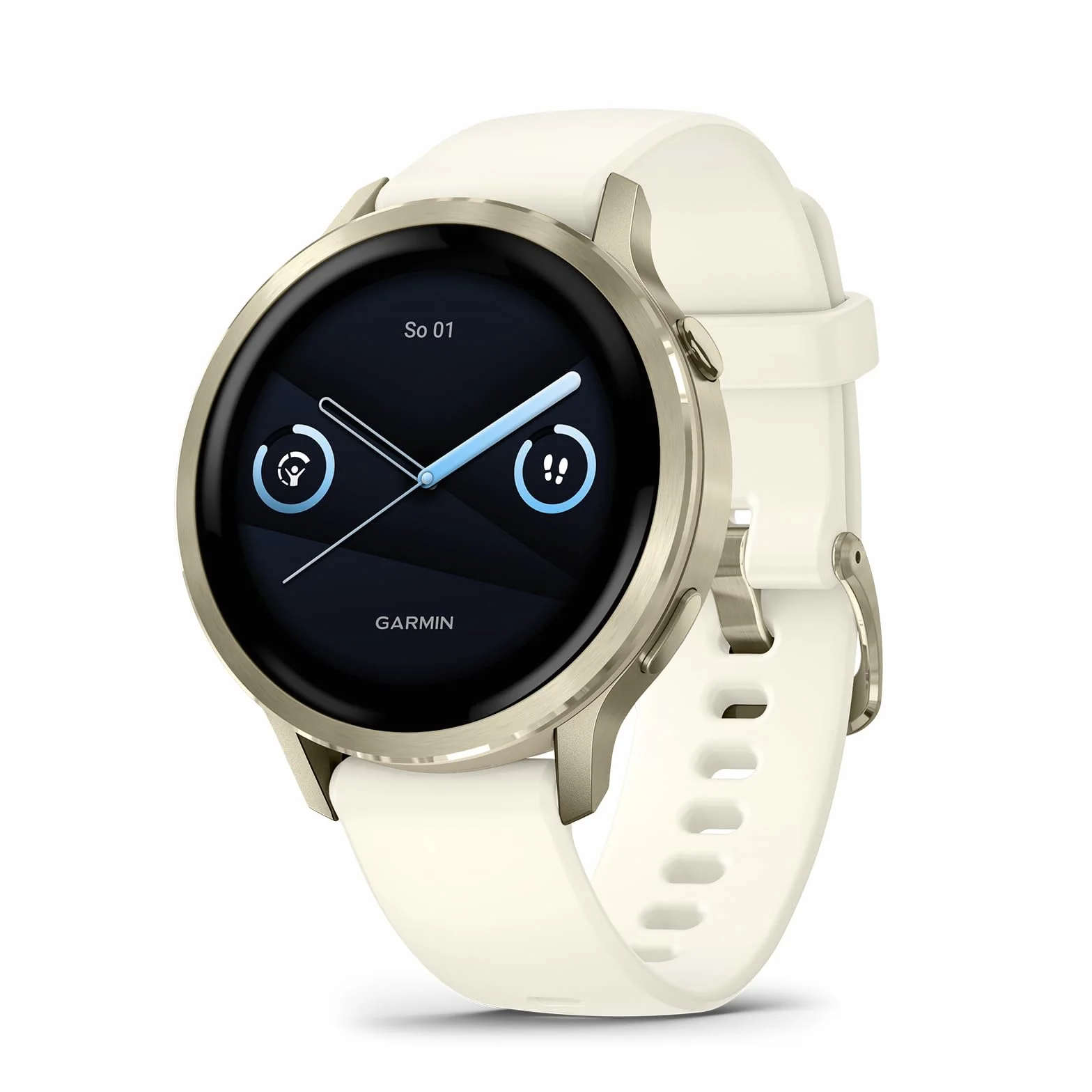 Garmin Venu 4 Premium Smartwatch GPS 41mm, AMOLED, Latarka LED, Lunar Gold/Bone