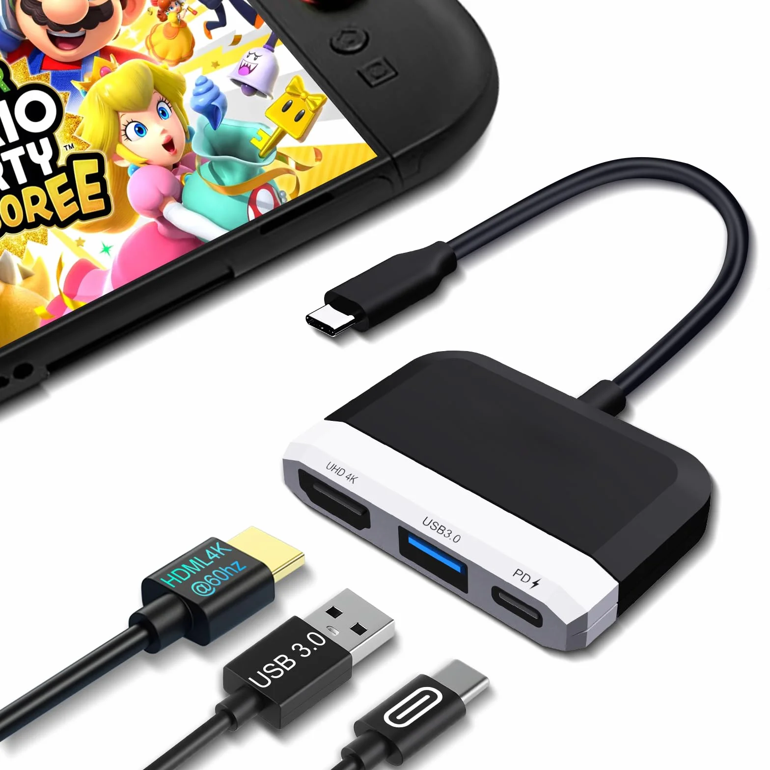 Stacja dokująca USB C typu c do Nintendo Switch 2 / Switch OLED Dock (czarna)
