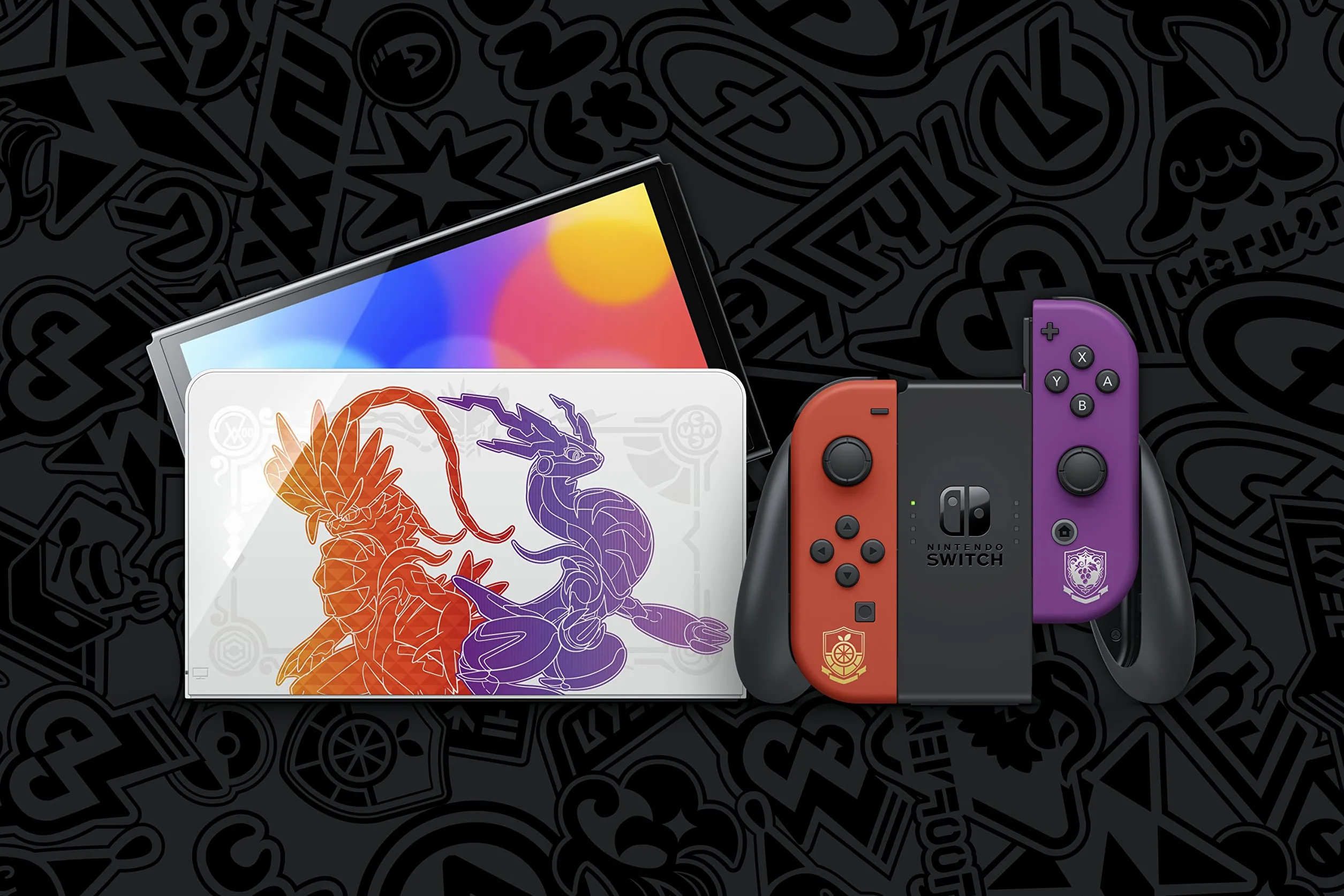 Nintendo Switch OLED Pokemon Scarlet & Violet Konsola Wielokolorowy 9.8 x 20.8 x 25.7 cm