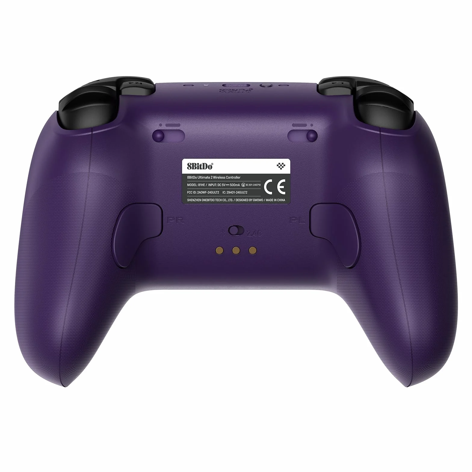 8BitDo Ultimate 2 Wireless Controller for Windows PC, Apple, Steam & Android, Gaming Controller with TMR Joysticks, Hall/Tactile Triggers, Motion Control, RGB Fire Ring, 1000Hz Polling Rate, Purple