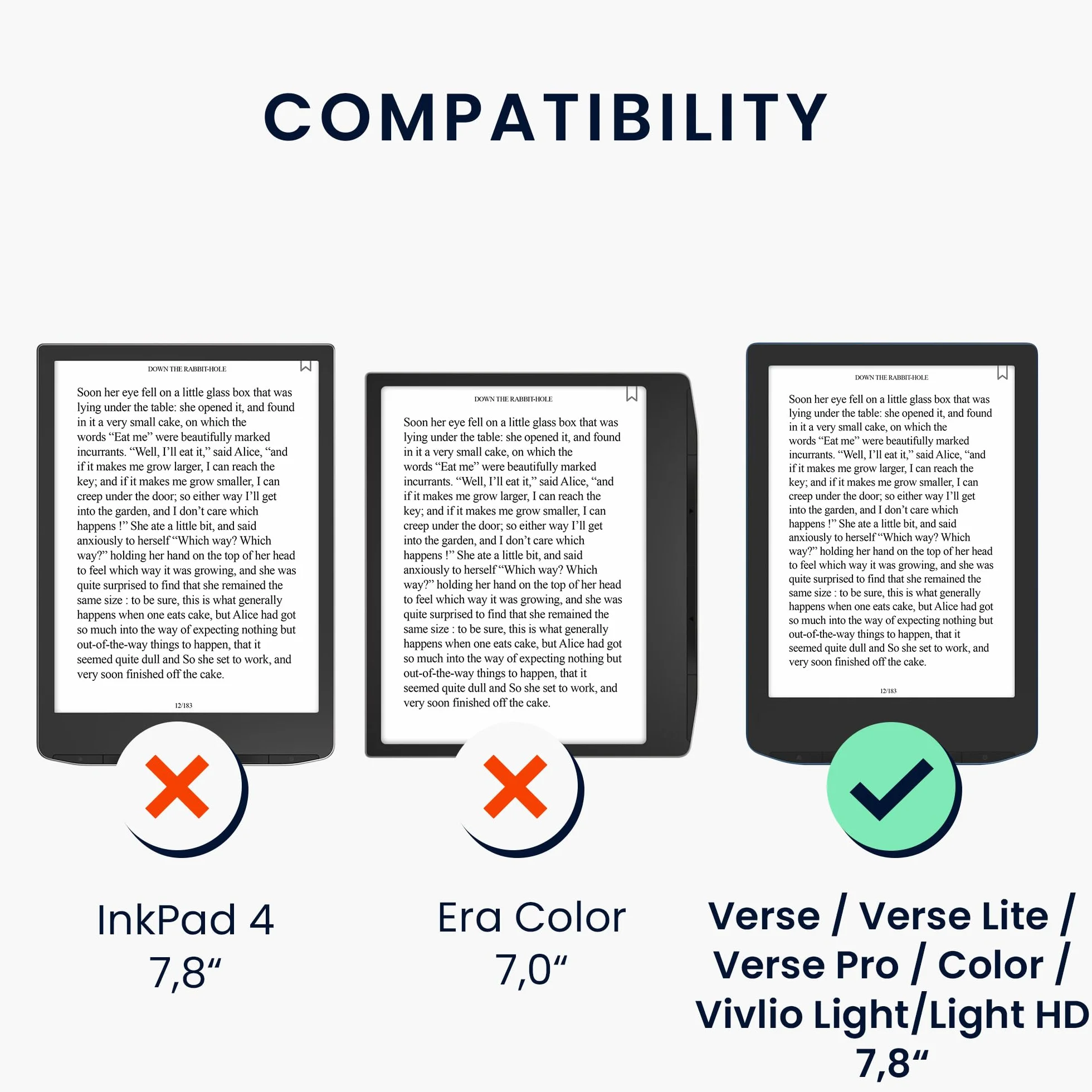kwmobile Etui kompatybilne z Pocketbook Verse/Verse Lite/Verse Pro/Color/Vivlio Light/Light HD - materiał eReader etui ochronne Cover Case - ciemnoszare