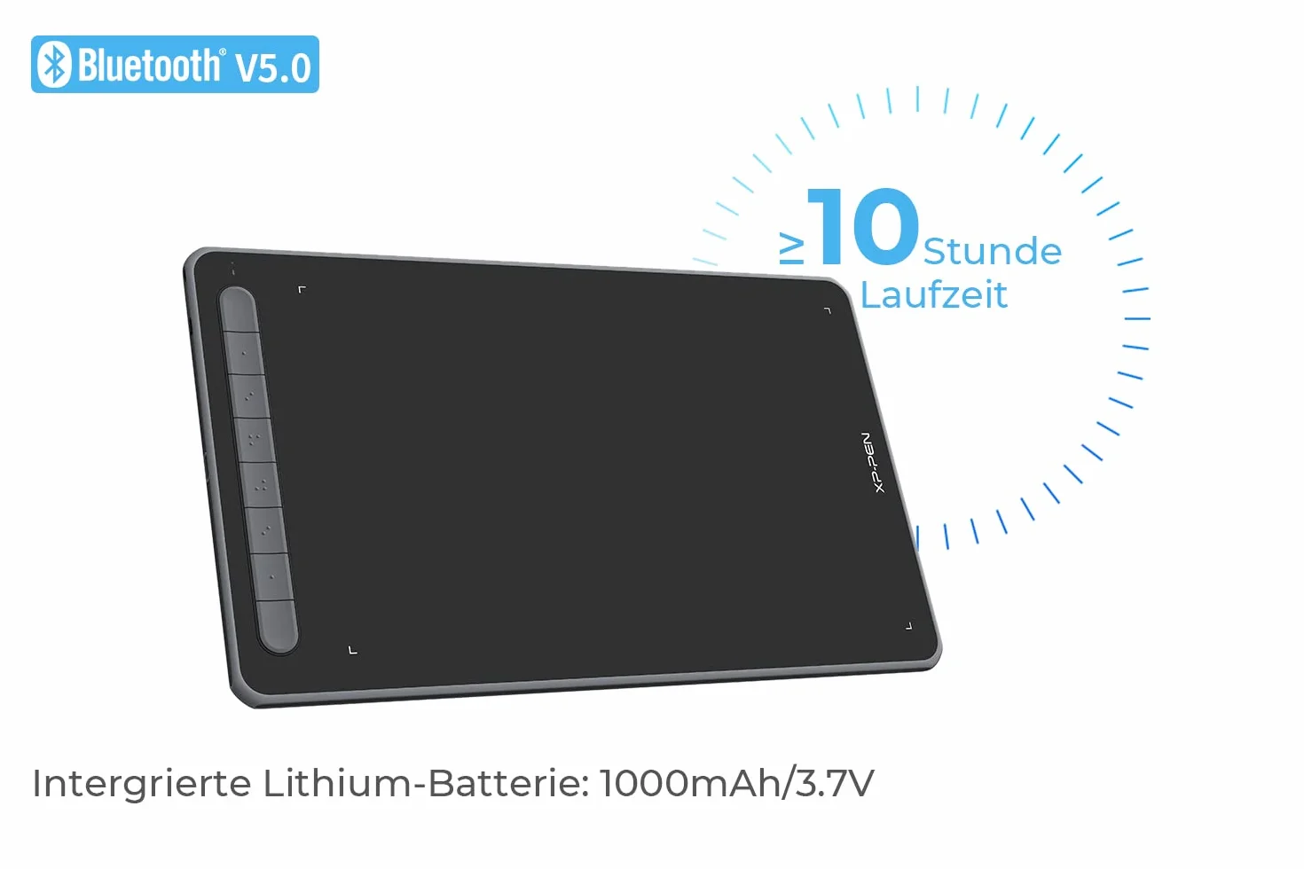XP-PEN Deco LW 10"x6" tablet graficzny Bluetooth X3 Smart Chip Tilt z rysikiem bezakumulatorowym (czarny)