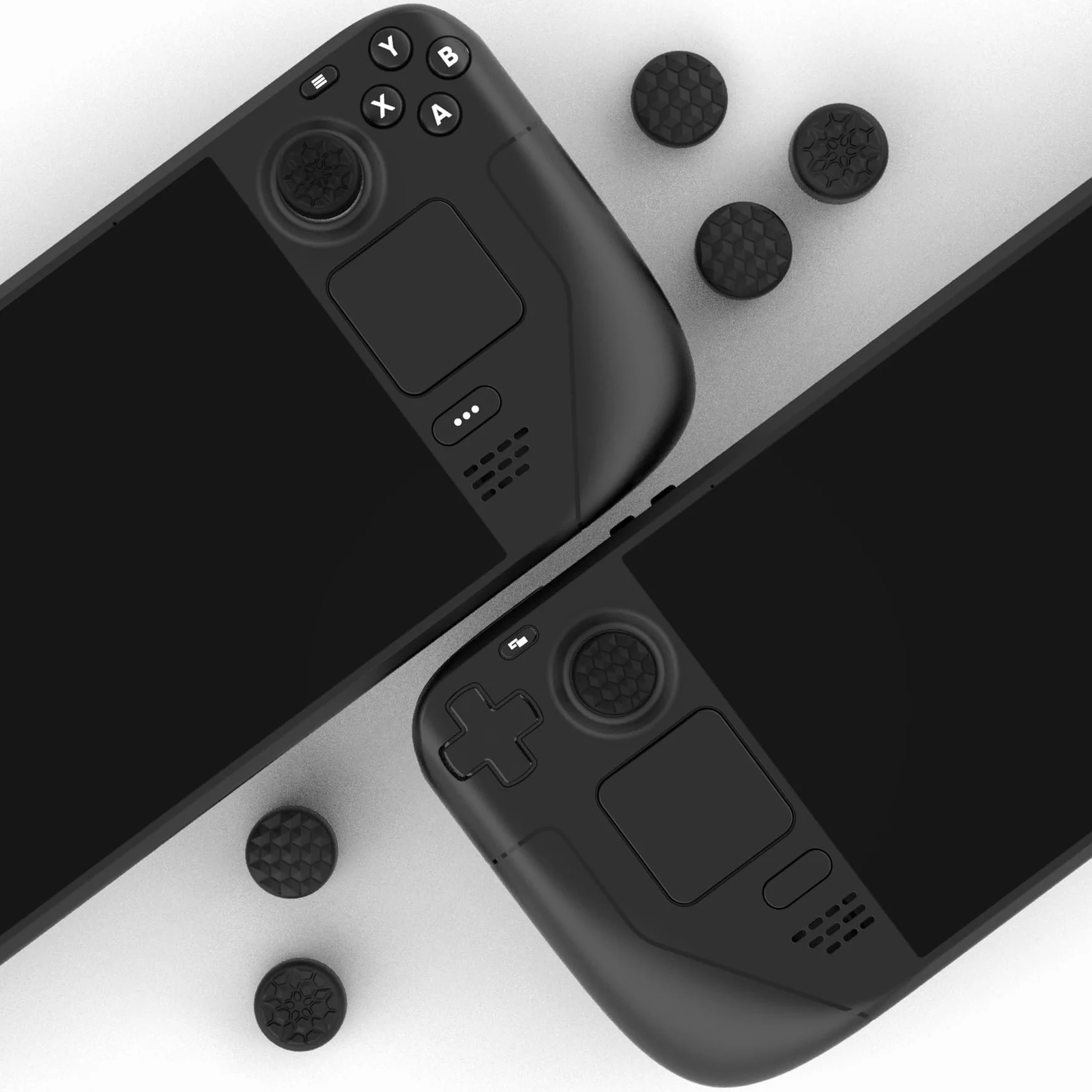 PlayVital Nakładki na Joysticki do Steam Deck OLED/LCD,Pokrowce na Drążki Analogowe do PS Portal – Czarny,10 Sztuk