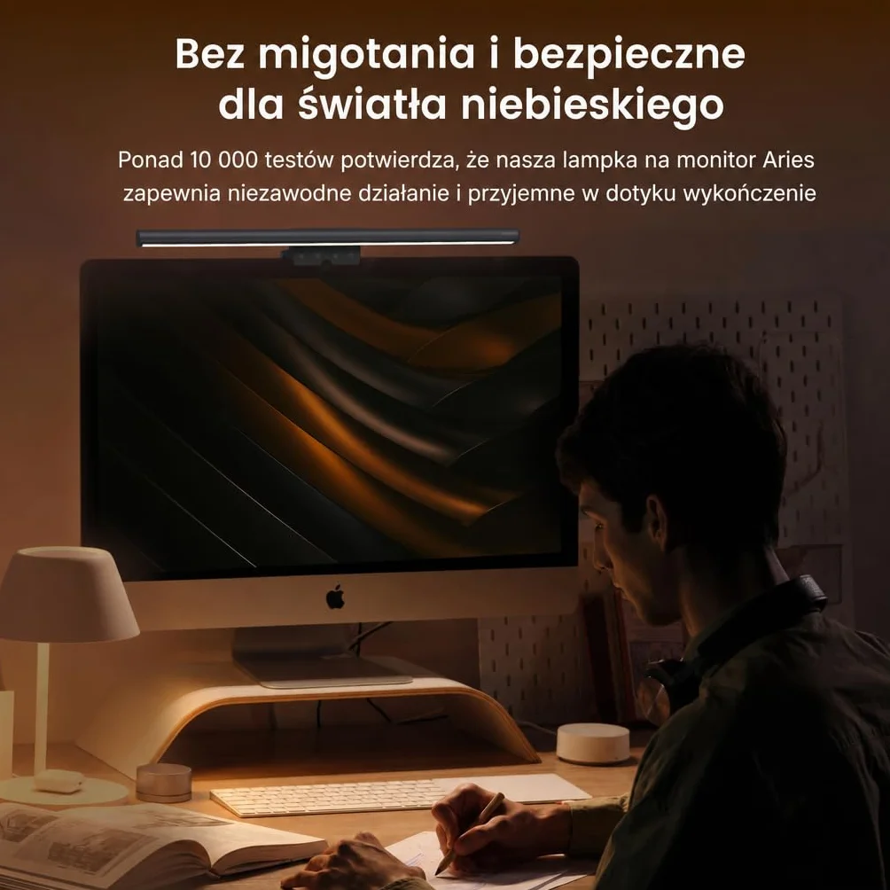 YEELIGHT Lampa na Monitor LED Screenbar, 250LM Bezodblaskowa Lampka do Komputera, Sterowanie Dotykowe USB, Oświetlenie do Biura i Domu, Płynna Regulacja Jasności i Temperatury Barwowej