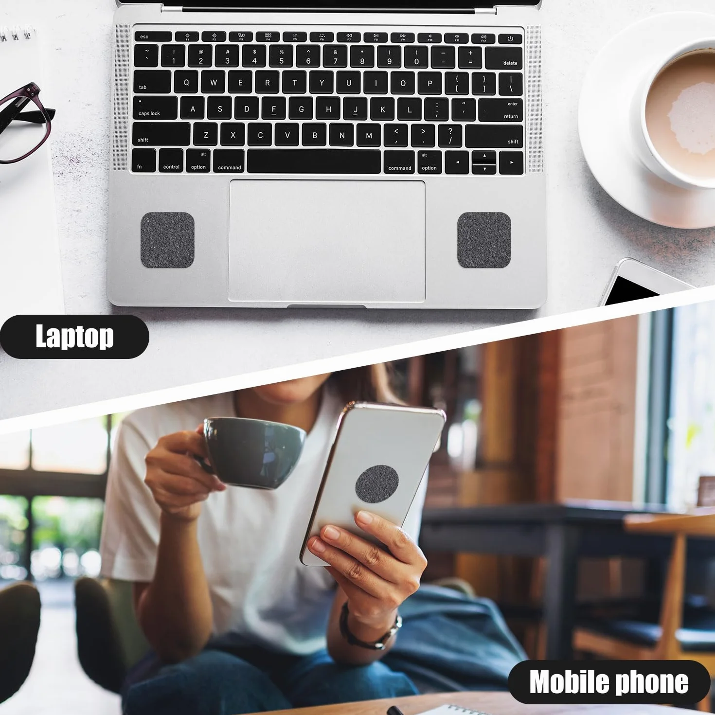Szare naklejki z uchwytem, uniwersalna antypoślizgowa taśma do telefonu, taśma do chwytania myszy, naklejka na telefon komórkowy, wstępnie wycięte paski, kalkomania, uchwyt na telefon komórkowy