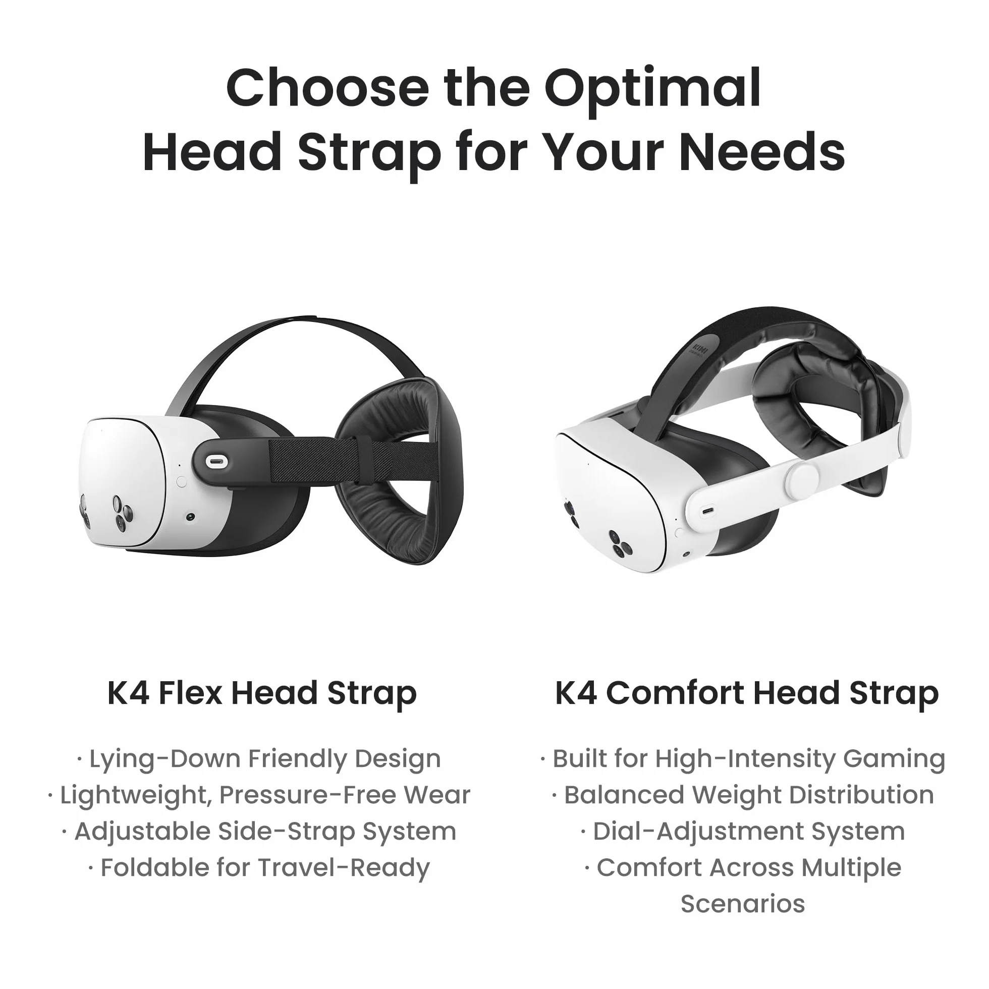 KIWI design K4 Comfort Pasek na głowę kompatybilny z Quest 3