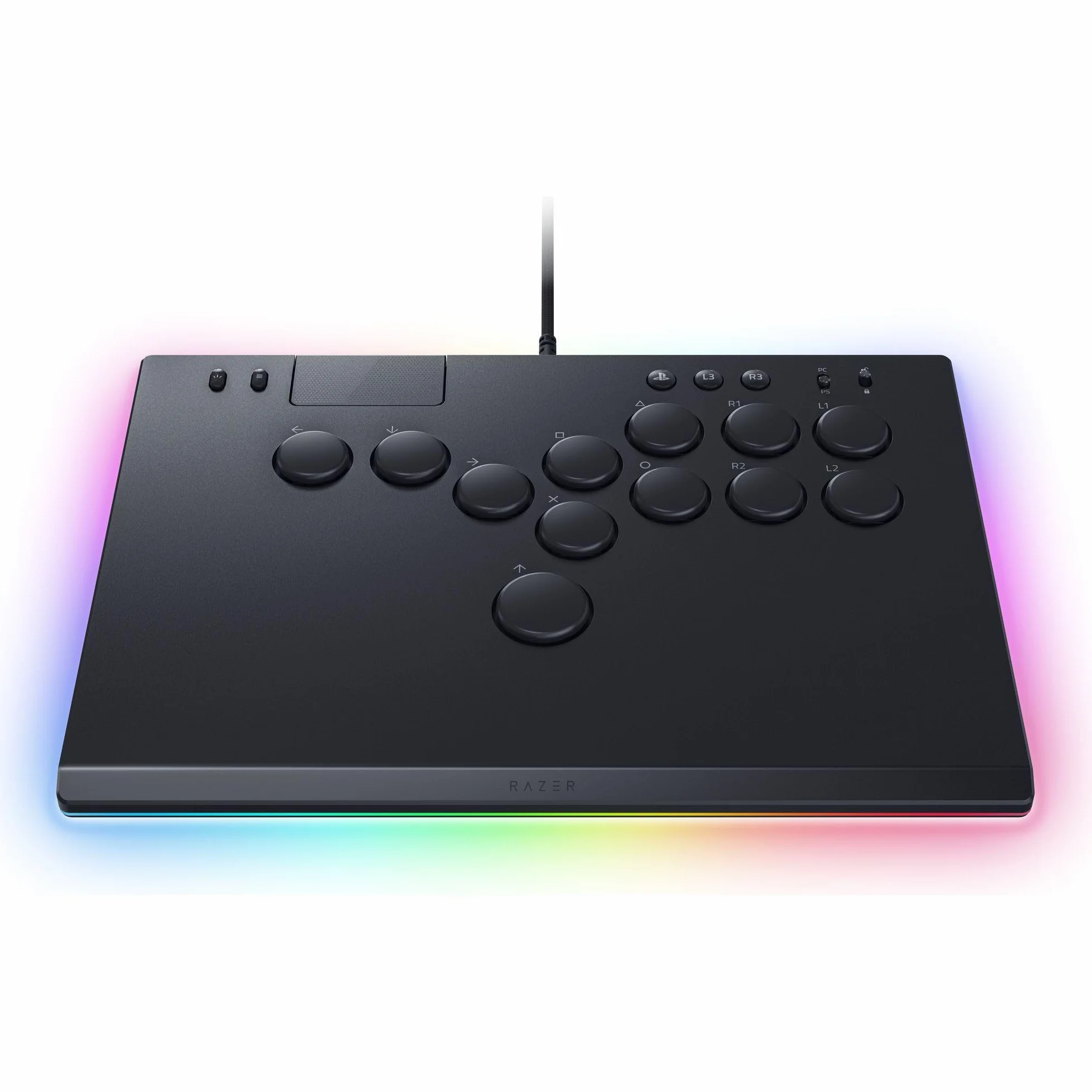 Razer Kitsune - Optyczny kontroler zręcznościowy tylko klawisze do PS5 i PC (Precyzyjny układ czterech przycisków ruchu, Liniowe niskoprofilowe przełączniki optyczne Razer) Czarny