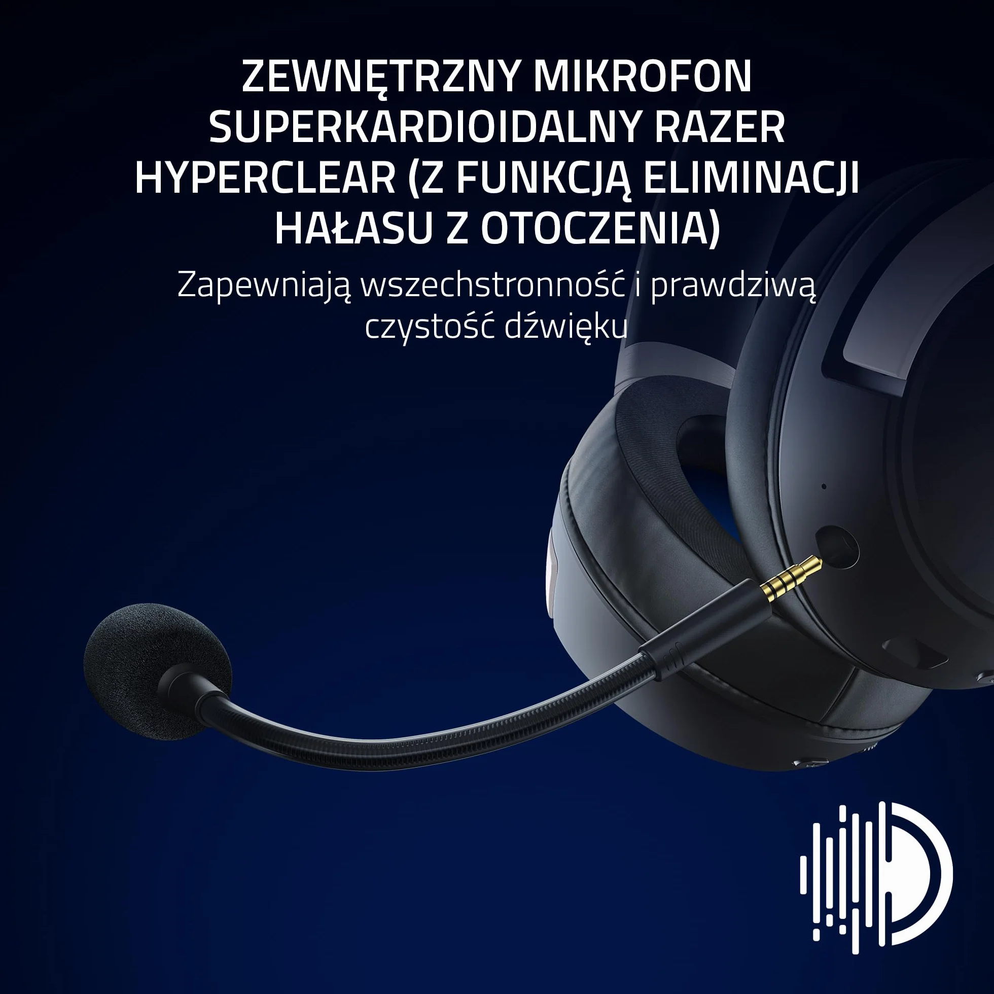 Razer Kaira Pro HyperSpeed - wieloplatformowy bezprzewodowy zestaw słuchawkowy do gier (bezprzewodowy HyperSpeed, HyperSense Haptic, głośniki tytanowe 50 mm) czarno-biały