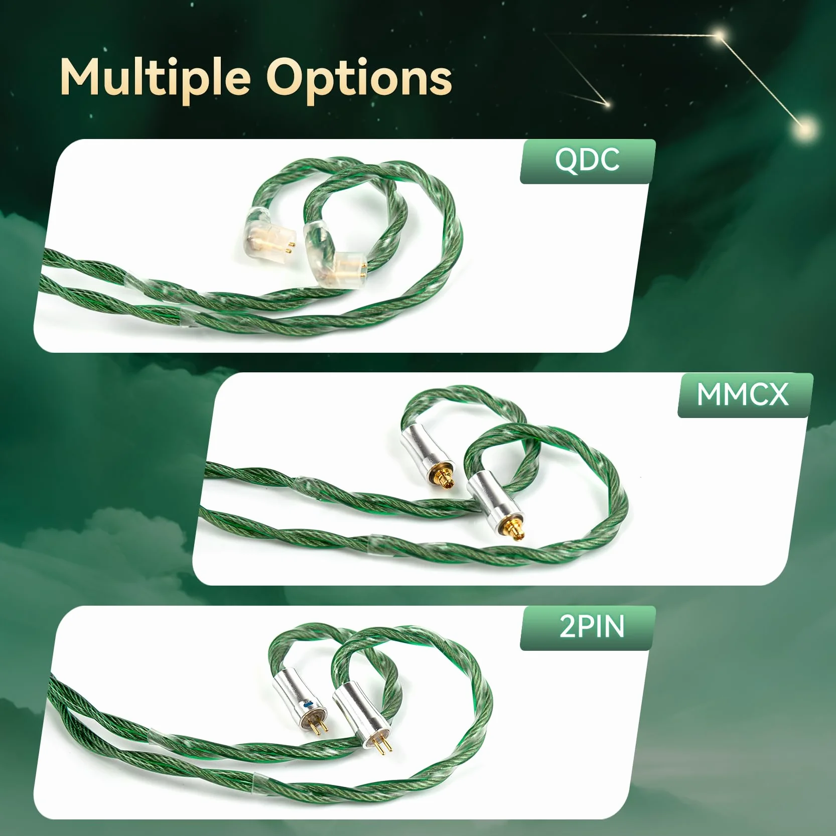 keephifi KBEAR Aegis IEM kabel 4-rdzeniowy posrebrzany kabel do słuchawek, 120 cm kabel do słuchawek HiFi do KZ EDX PRO/ZSN PRO X C-CA CRA T-RN V90/ V80 Tru-thear Zero (2-pinowy 0,78 mm, wtyczka 3,5